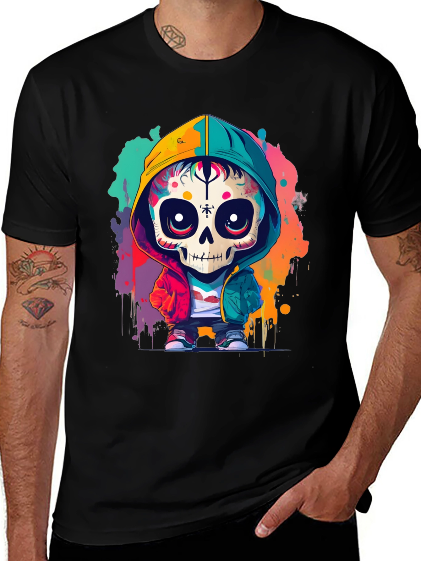 Variant 9 of Sugar Skull Kid Black T-Shirt