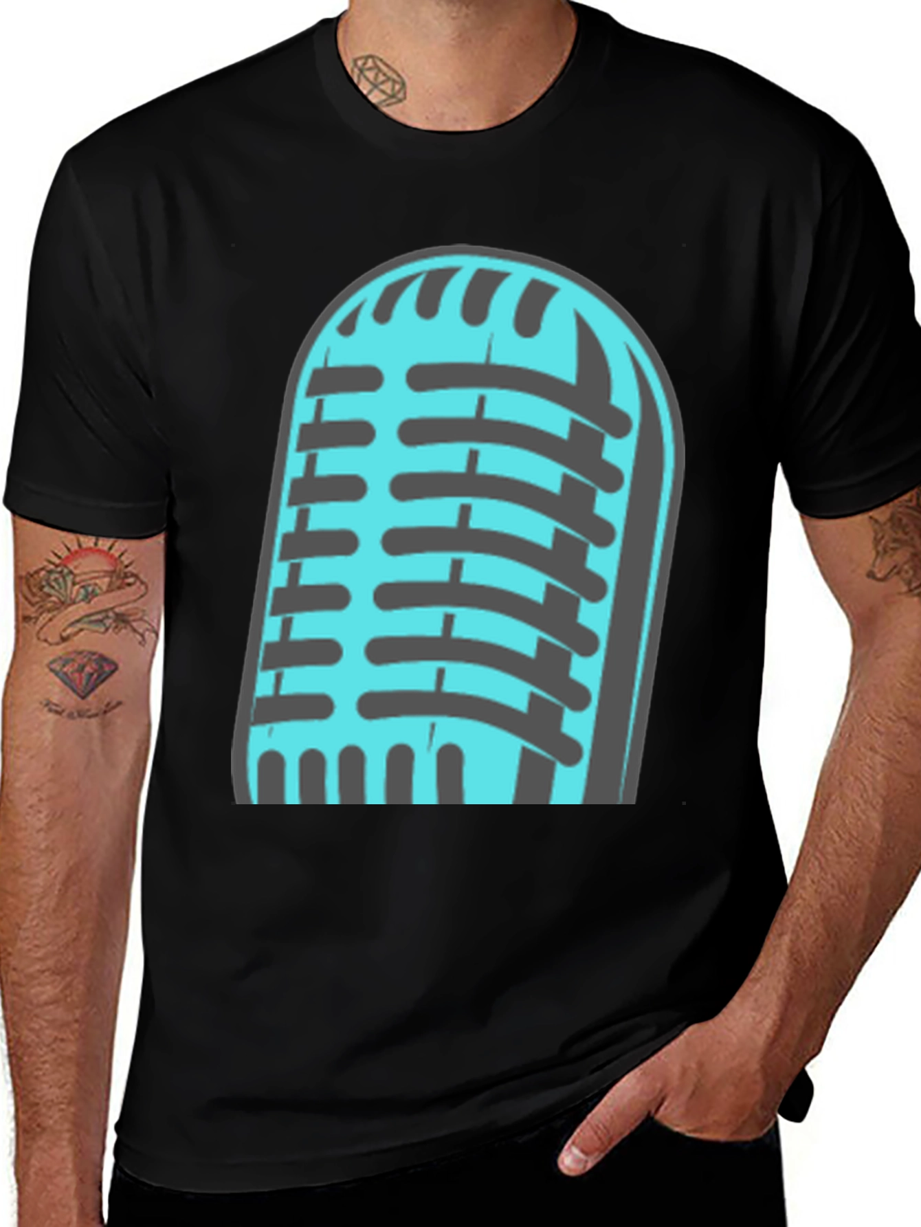 Variant 12 of Retro Microphone Graphic T-Shirt