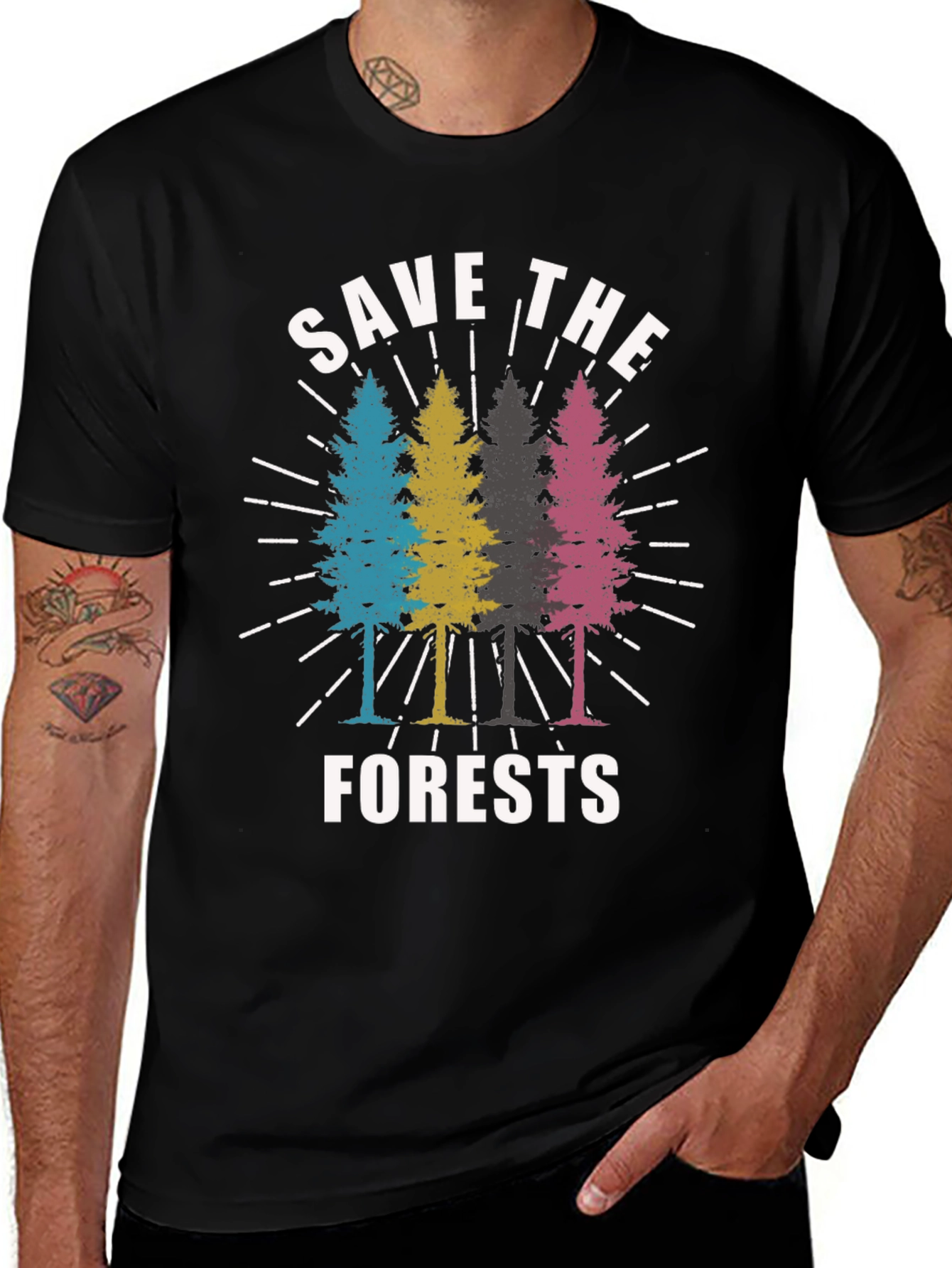 Variant 23 of Save the Forests T-Shirt - Eco-Friendly Graphic Tee