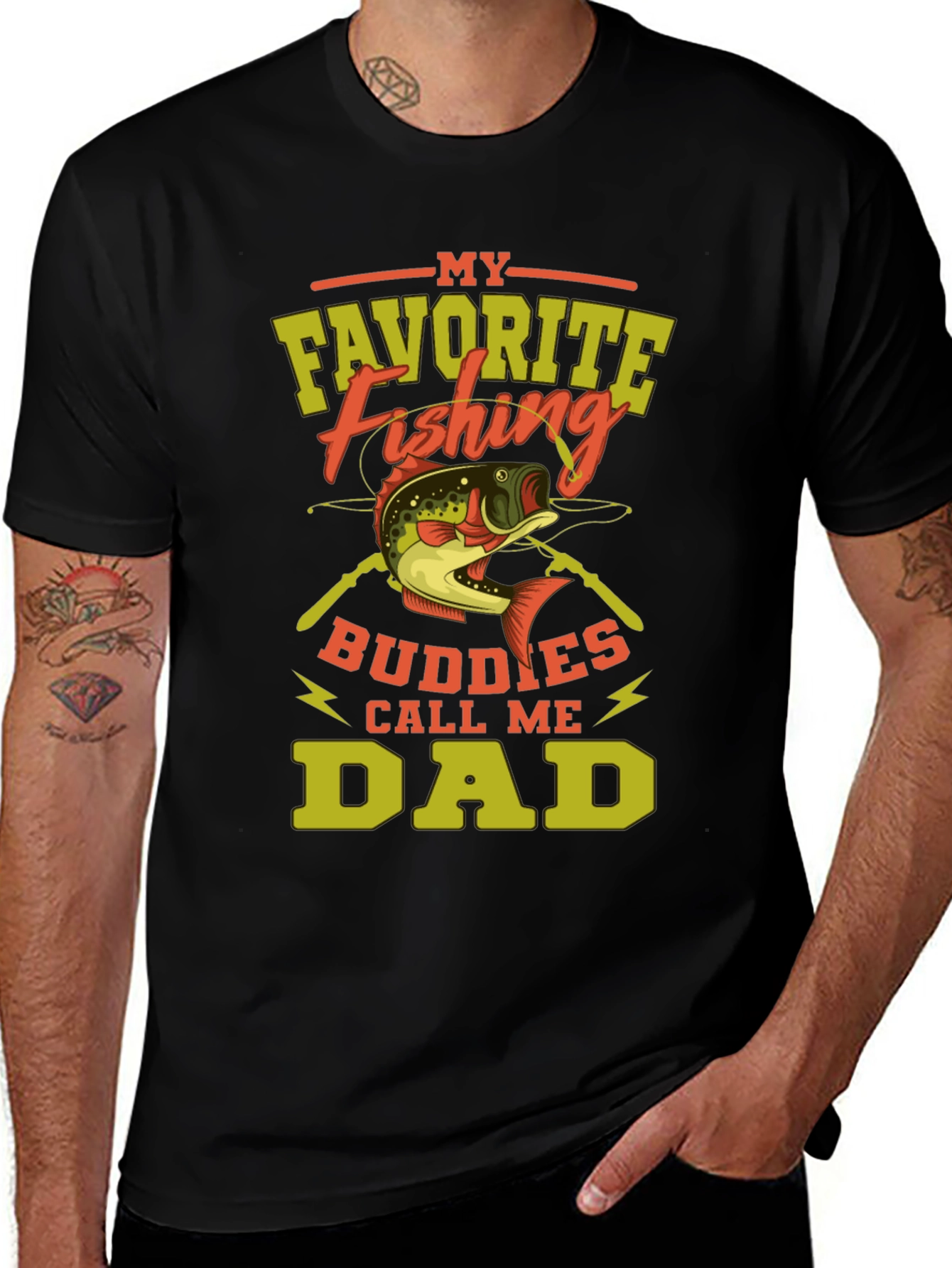 Variant 21 of Fishing Dad T-Shirt - Favorite Fishing Buddies Call Me Dad