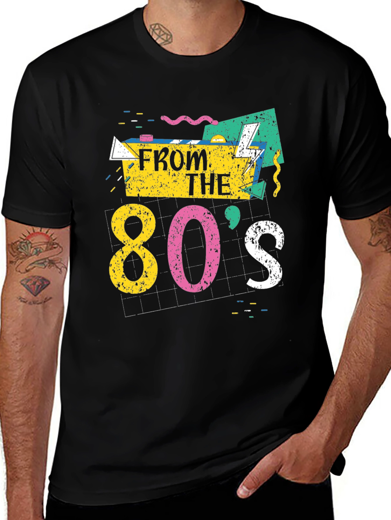 Variant 23 of Retro '80s Graphic T-Shirt - Black