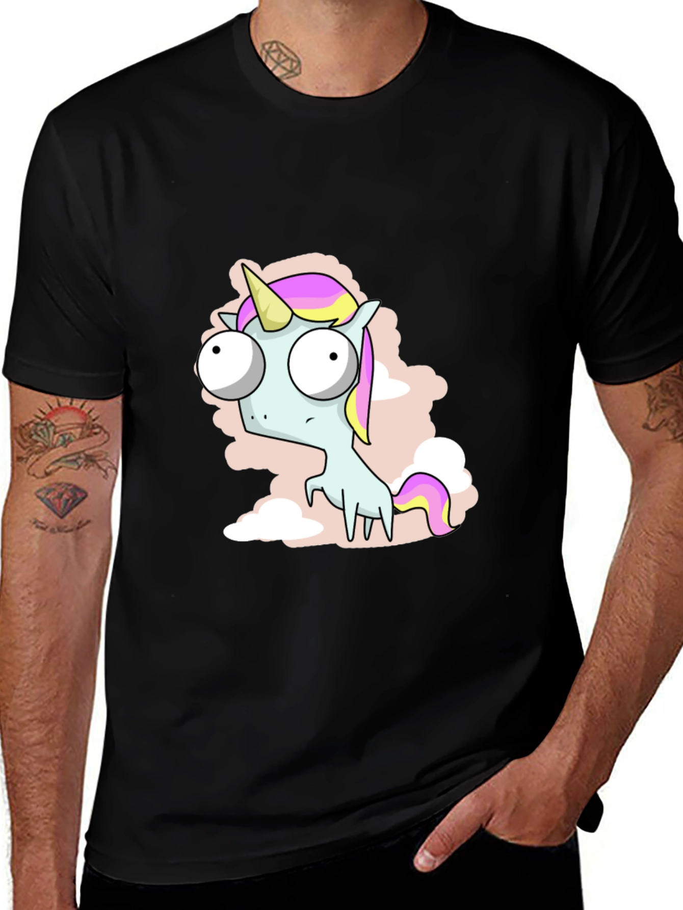 Variant 24 of Funny Unicorn T-Shirt - Cartoon Style