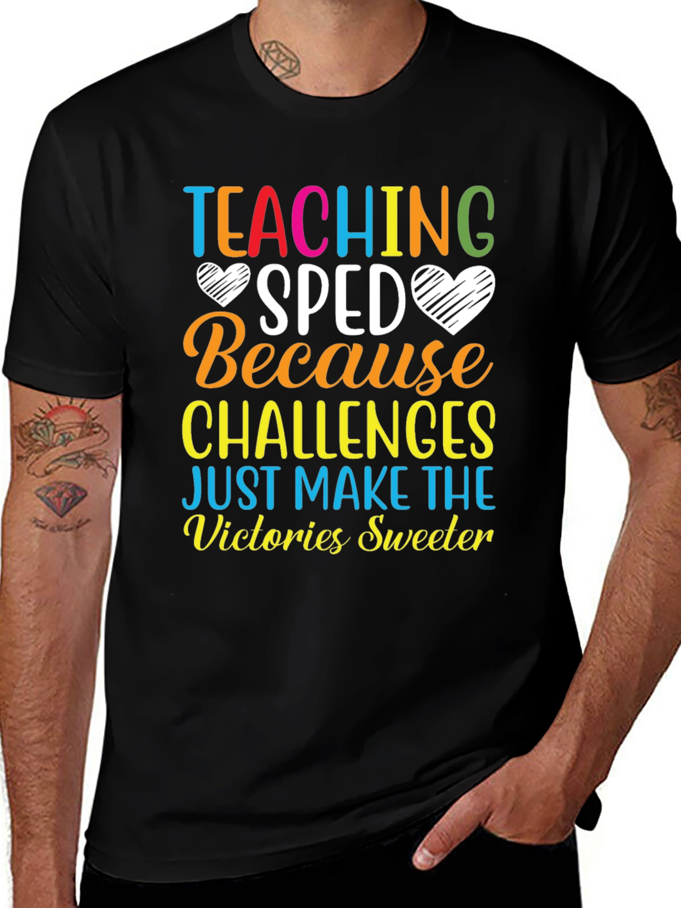Teaching SPED Teacher Shirt: Challenges Victories Sweeter