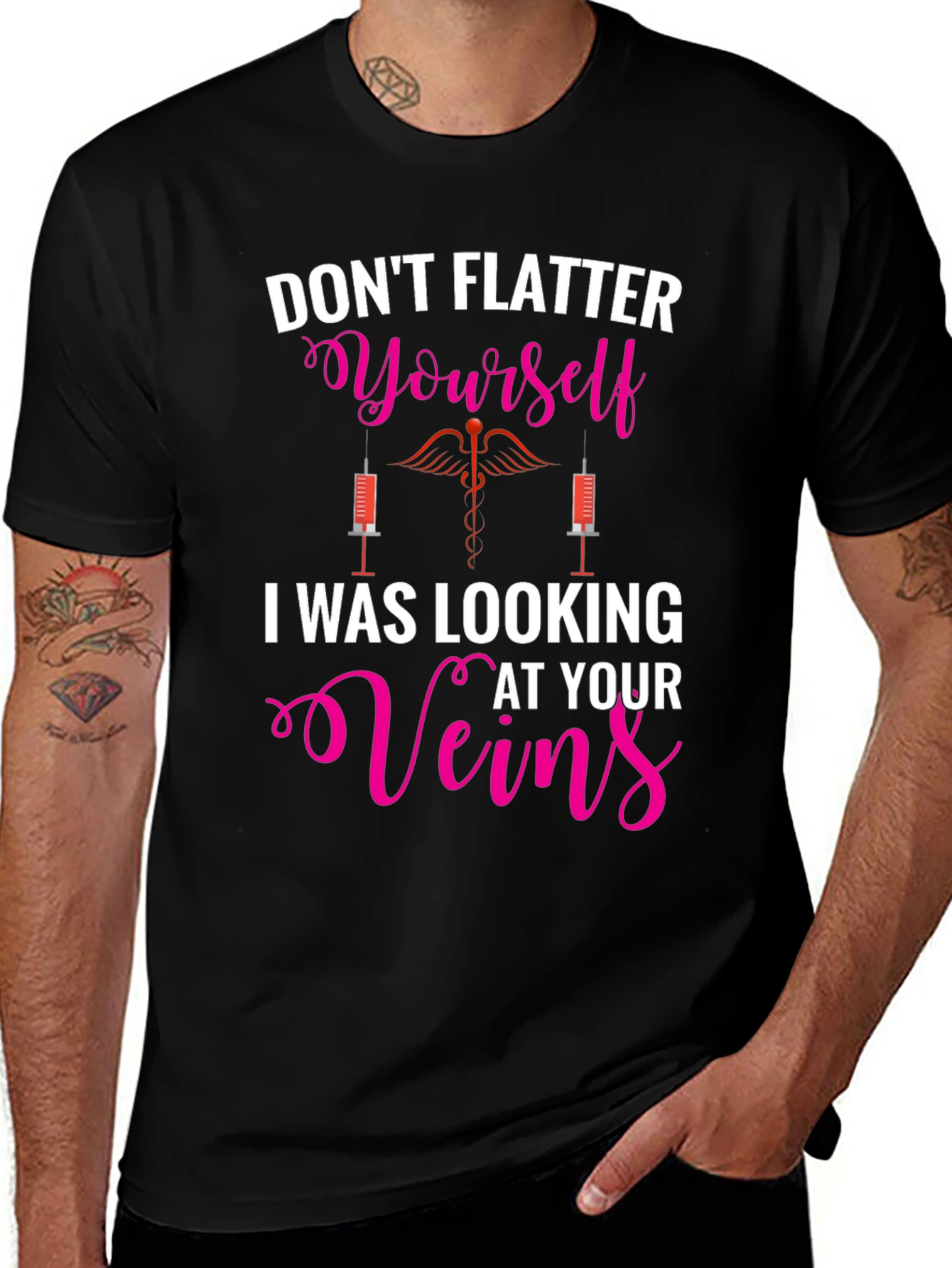 Variant 19 of Don't Flatter Yourself Nurse T-Shirt