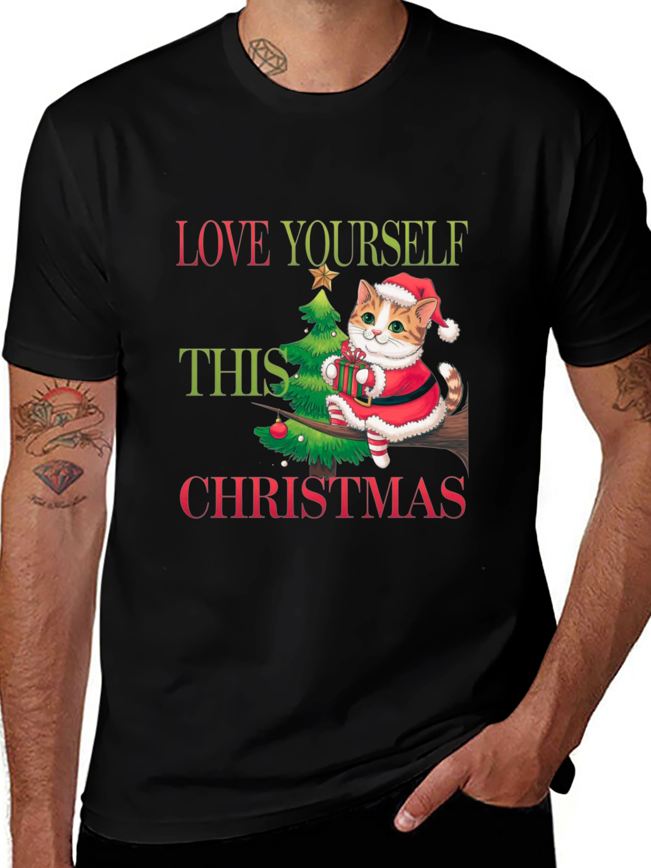 Love Yourself This Christmas Cat T-Shirt