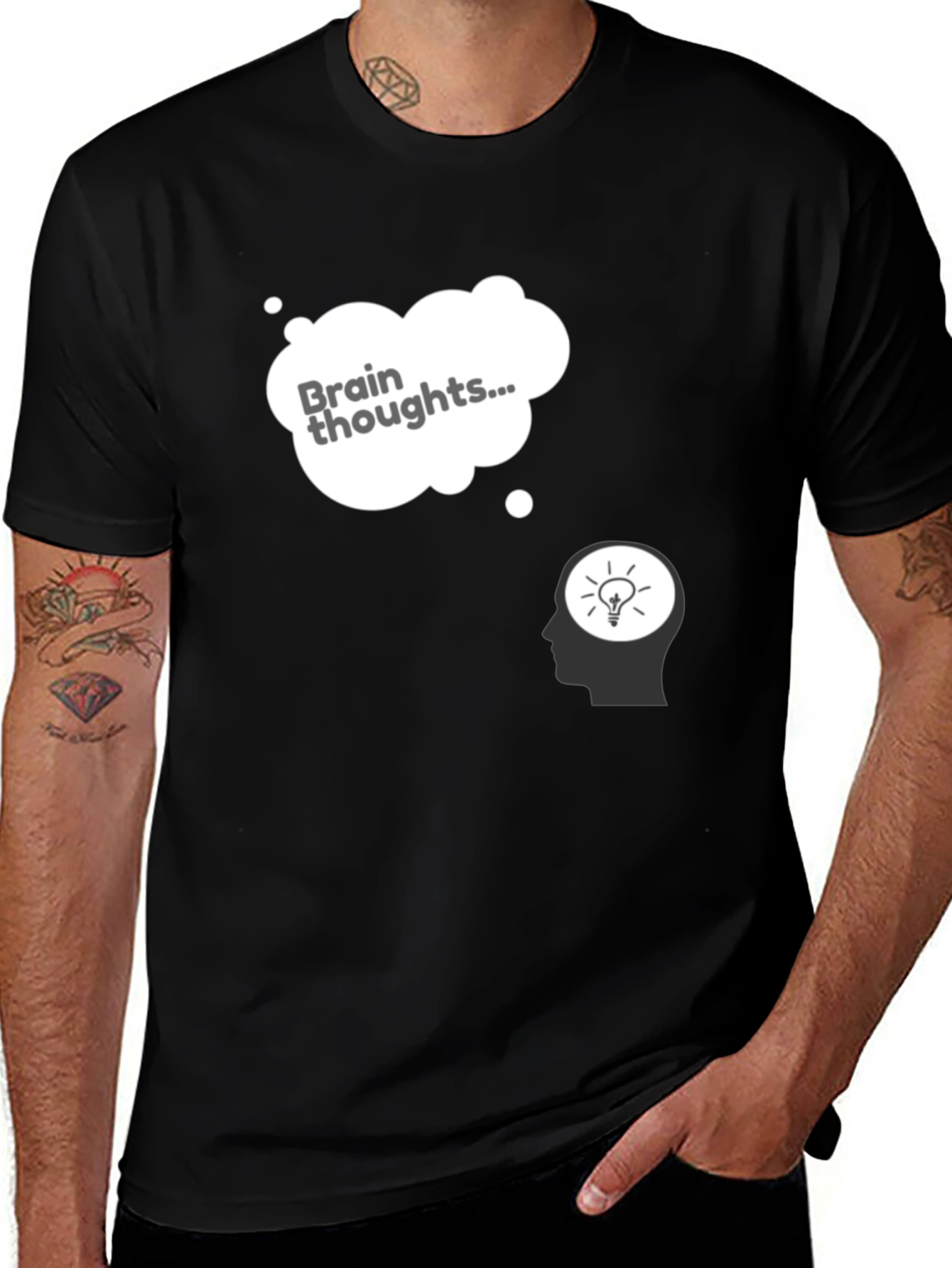 Variant 19 of Brain Thoughts T-Shirt - Idea Generation Tee