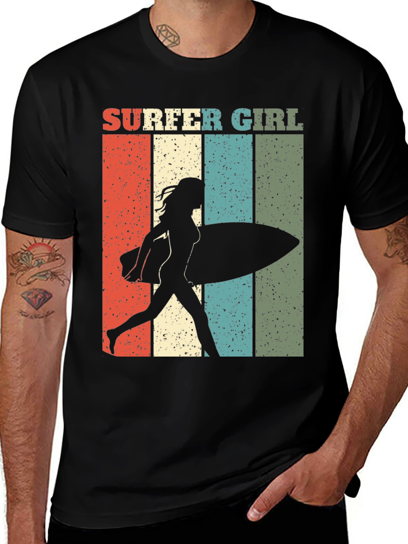 Variant 15 of Retro Surfer Girl Graphic Tee