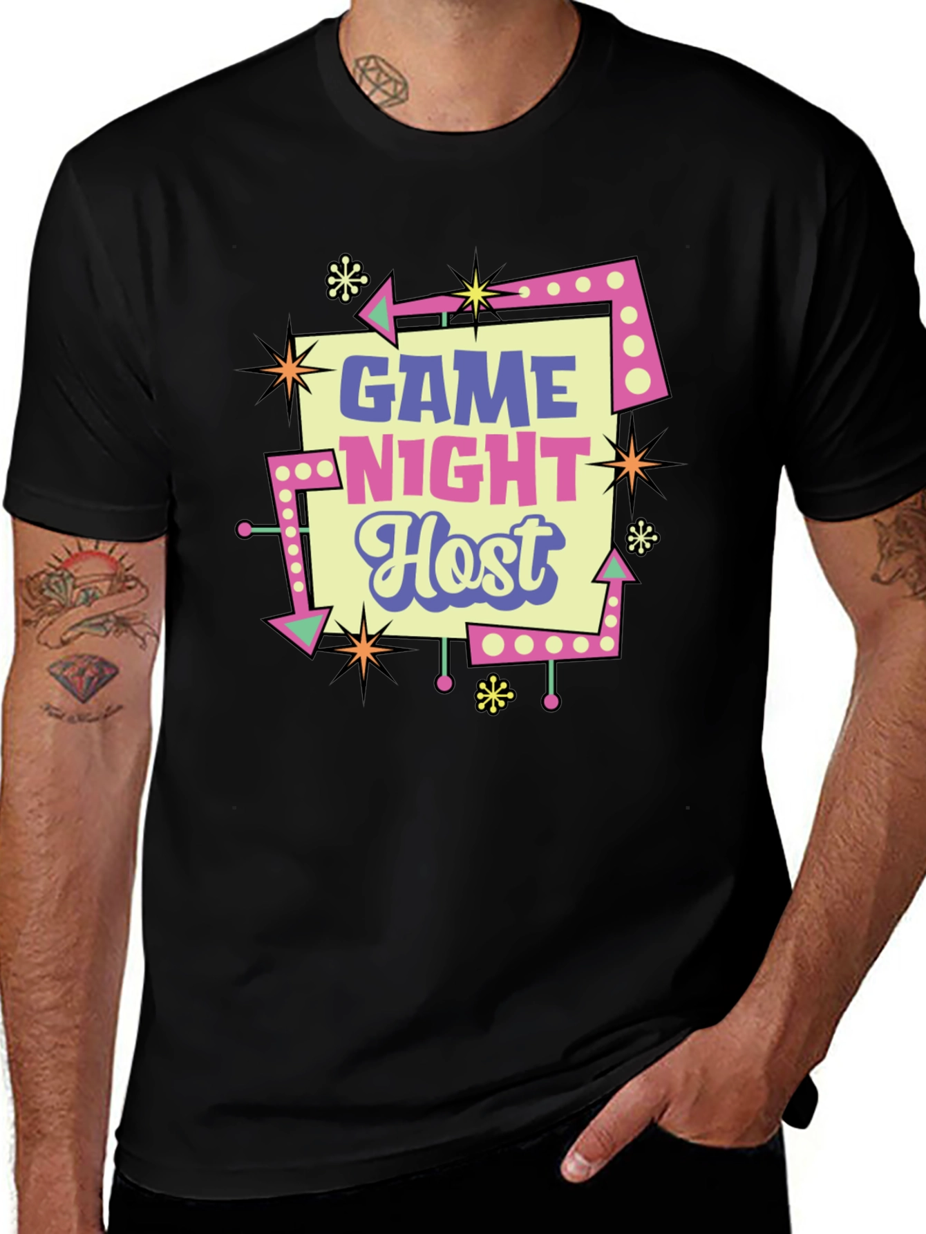 Variant 25 of Game Night Host Retro Style T-Shirt