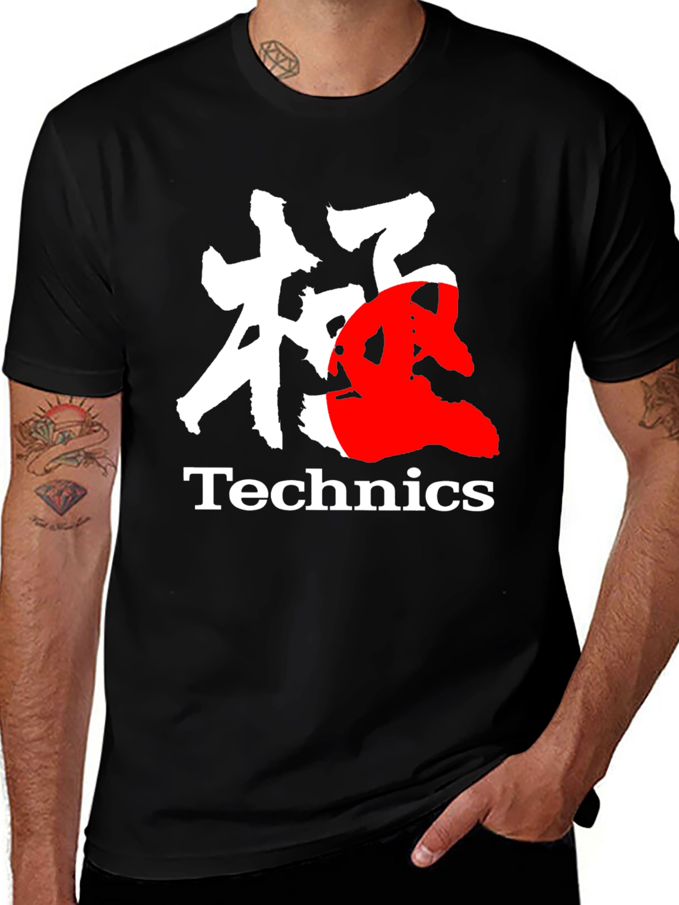 Technics Kanji Graphic Black T-Shirt