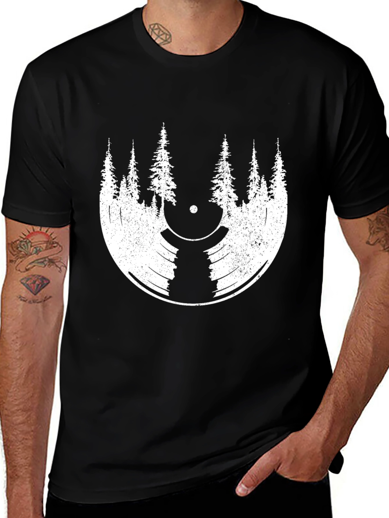 Vinyl Forest Graphic Tee - Music & Nature