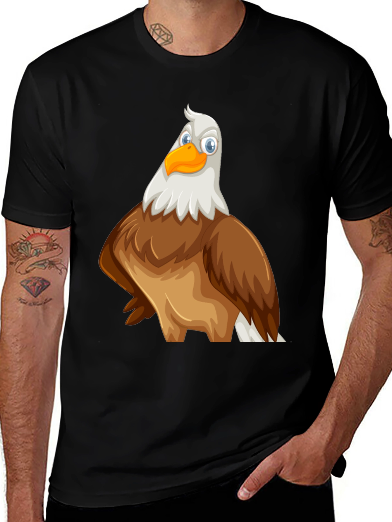 Variant 24 of Eagle Cartoon Graphic Print Tee
