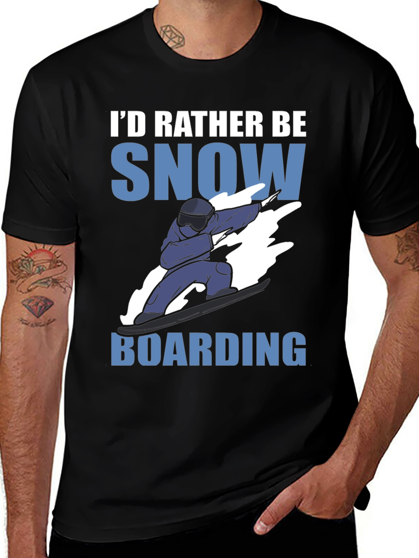 Variant 4 of I'd Rather Be Snowboarding Graphic Tee