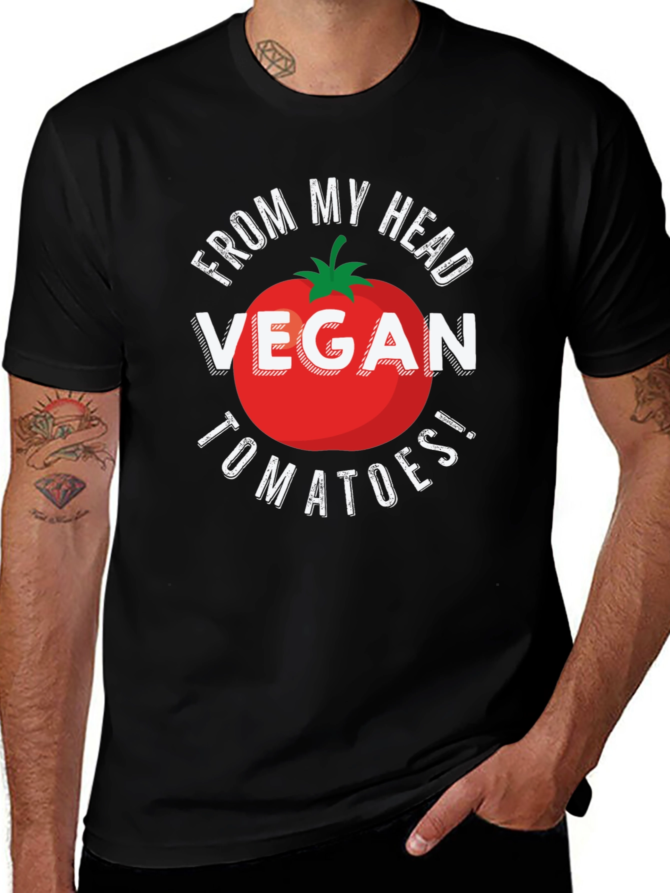 Variant 3 of Vegan Tomatoes T-Shirt - From My Head Tomatoes!