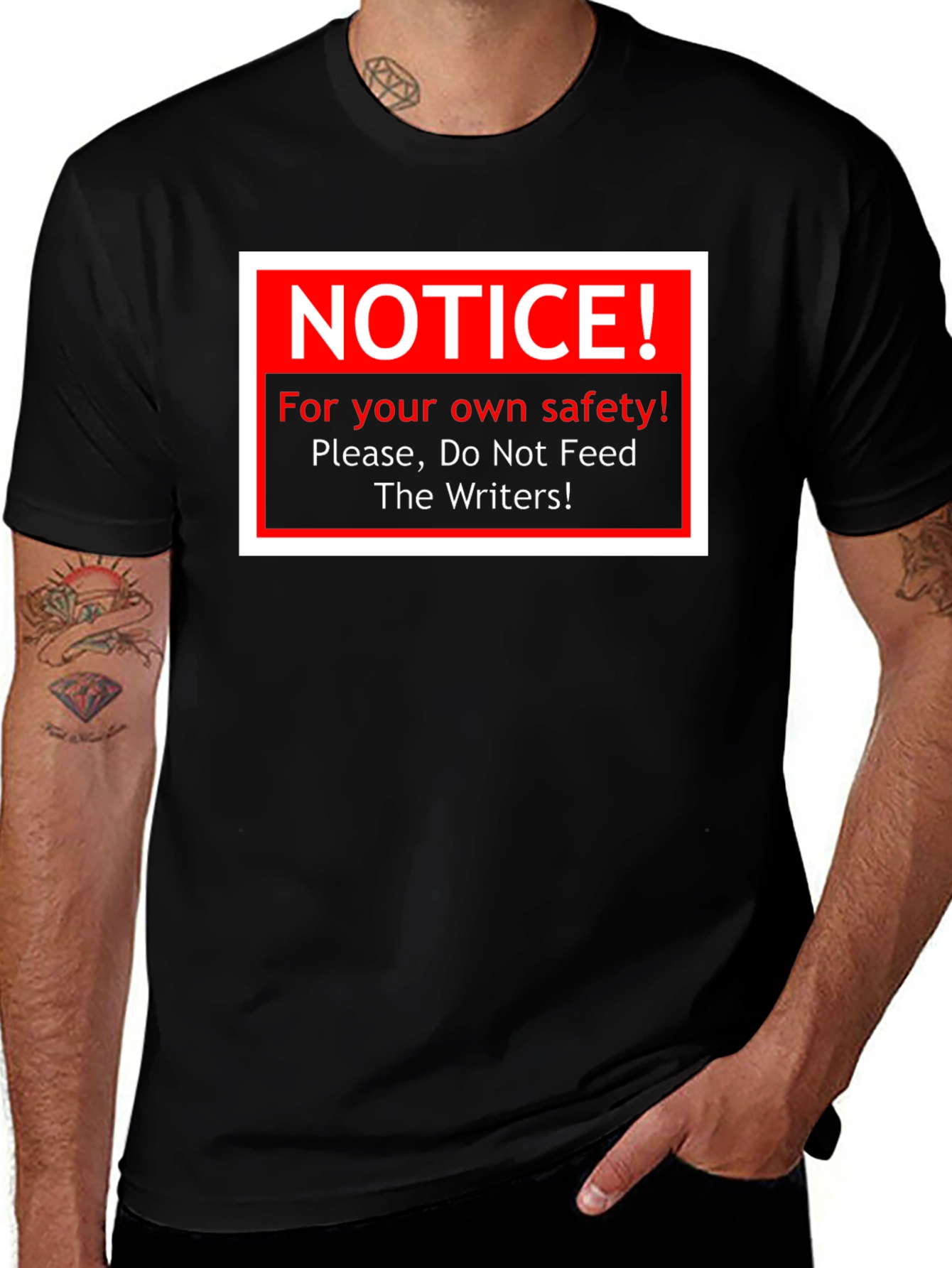 Variant 8 of Novelty Writer T-Shirt: Do Not Feed!