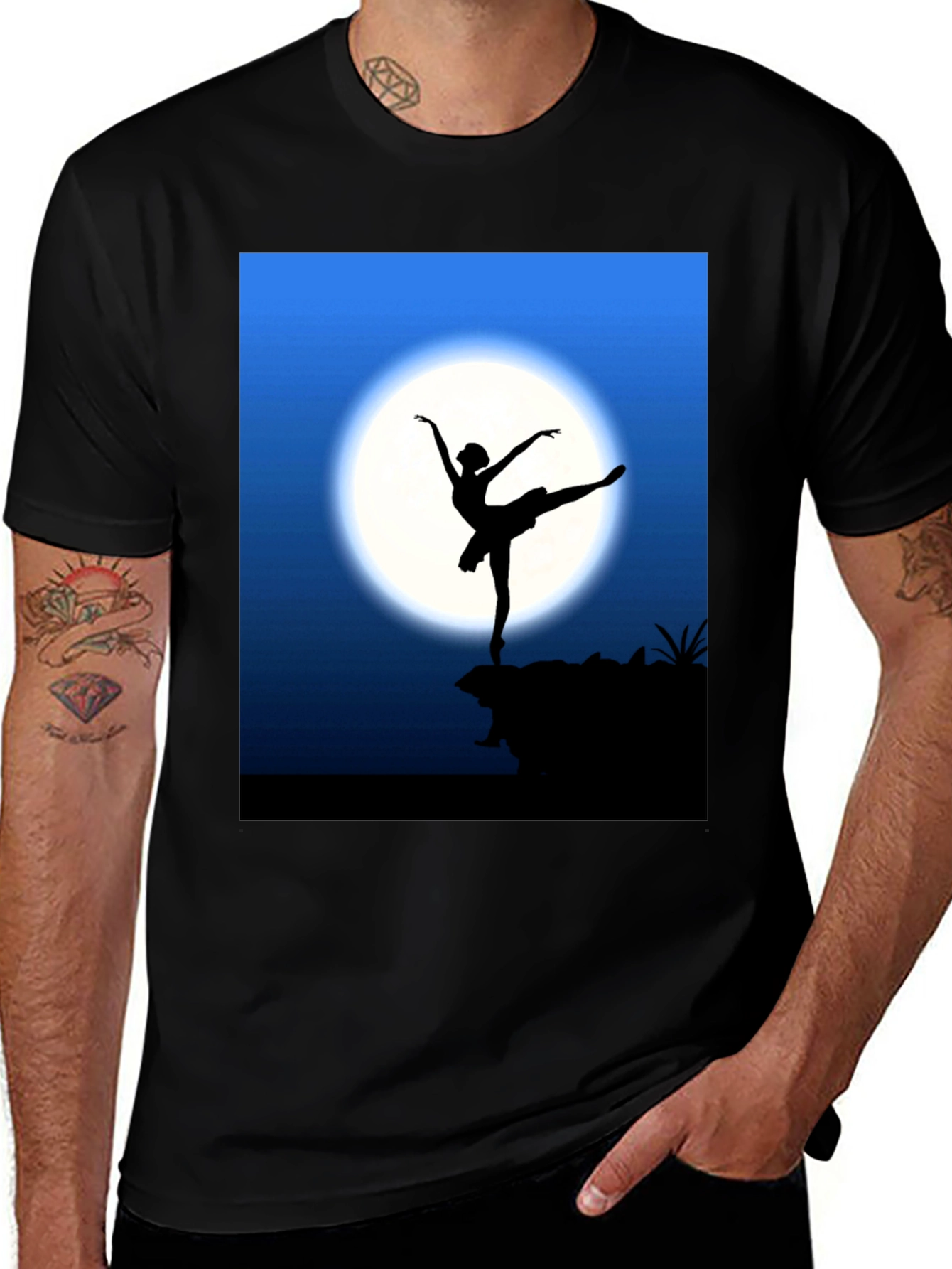 Variant 6 of Ballerina Moon Silhouette T-Shirt
