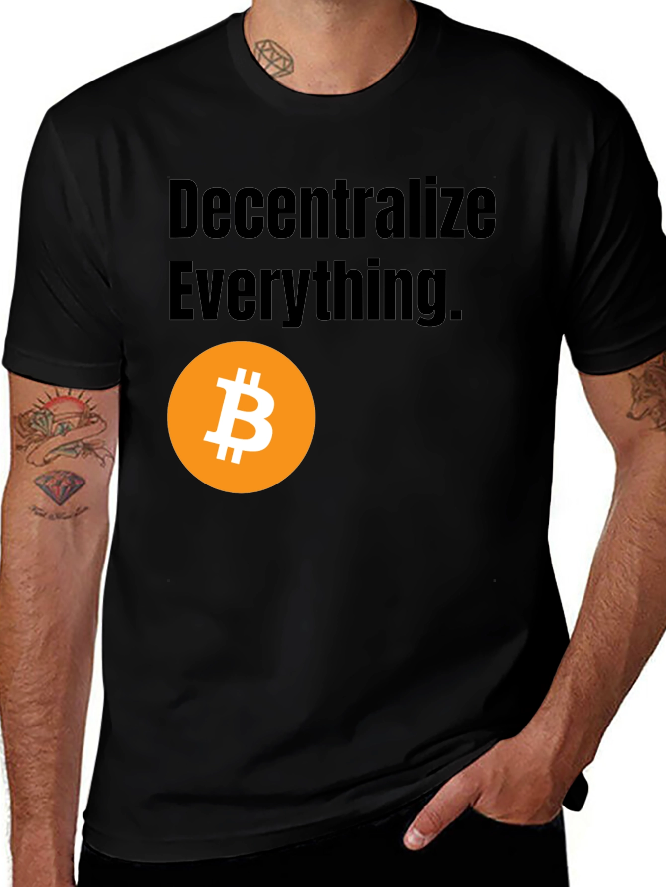 Decentralize Everything Bitcoin Graphic Tee