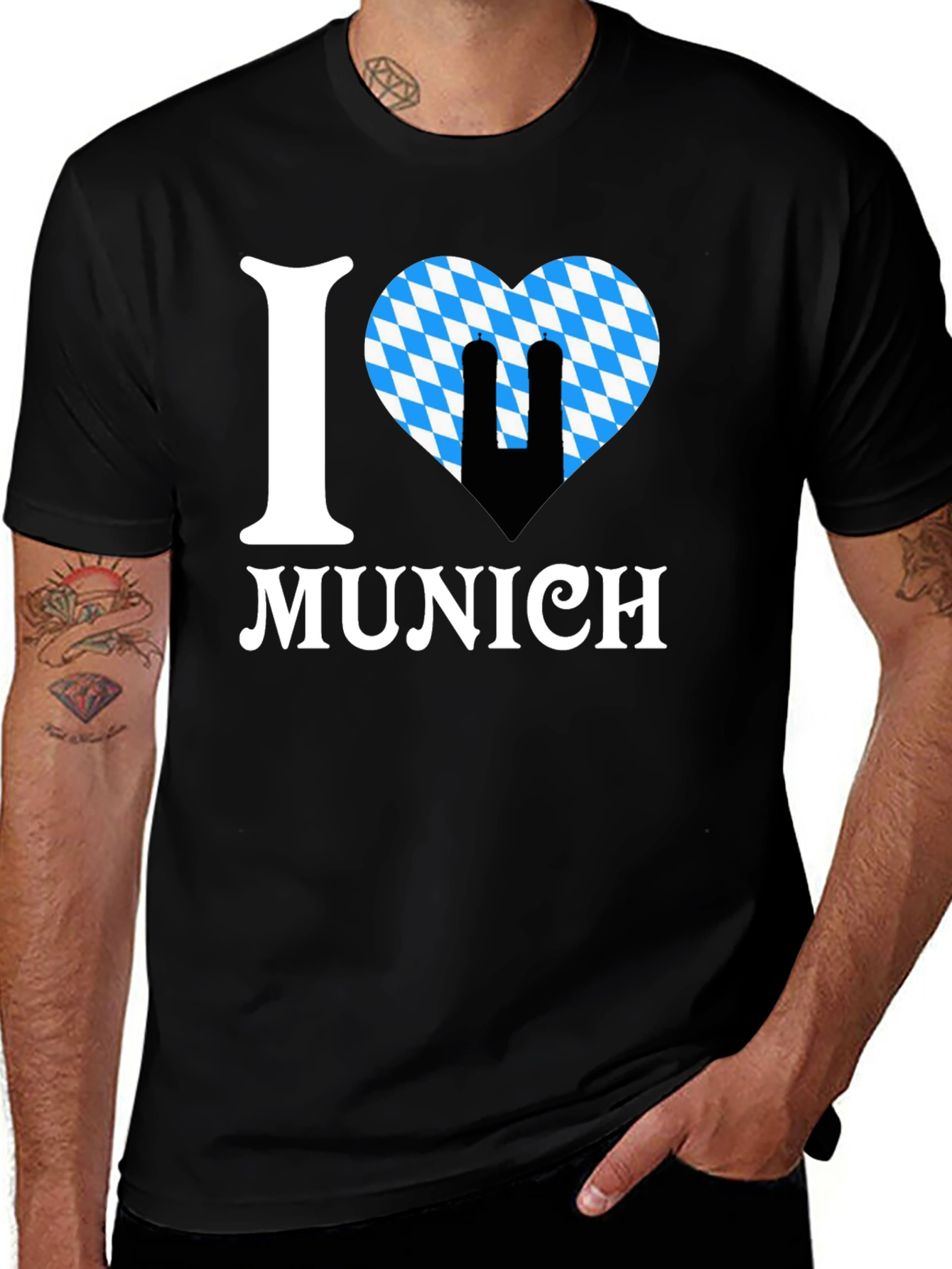 I Love Munich T-Shirt Black Oktoberfest Tee