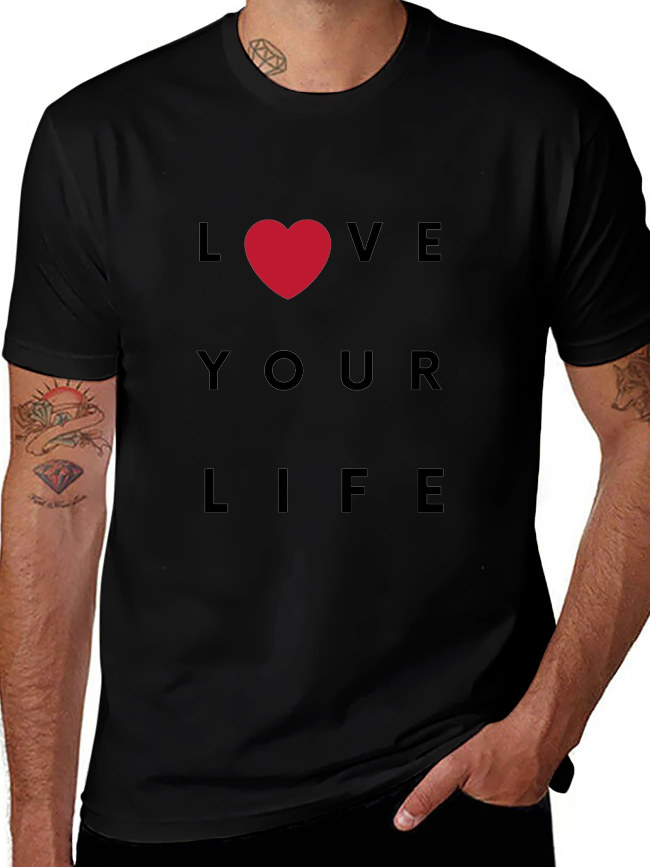 Variant 15 of Love Your Life Black T-Shirt