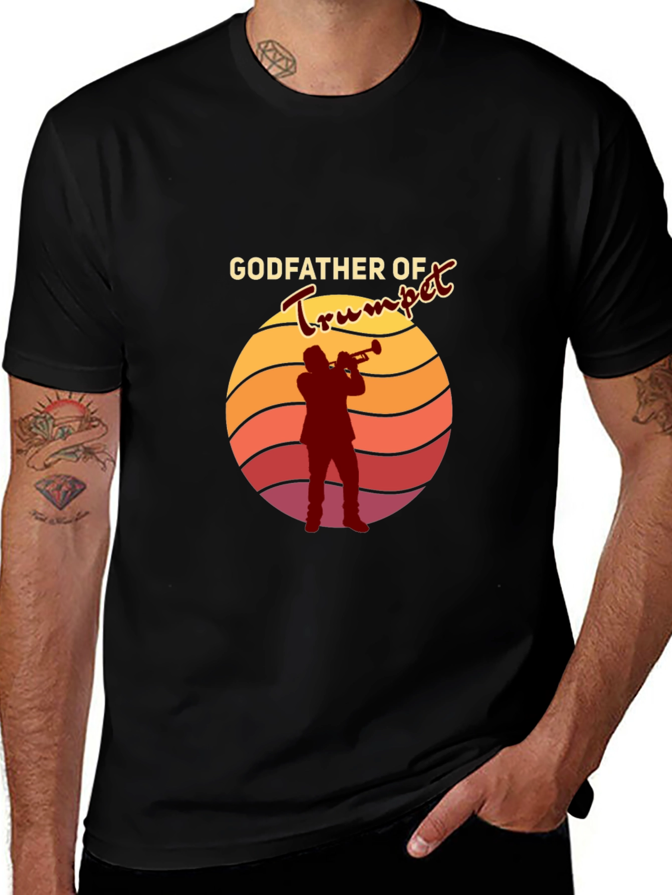 Variant 3 of Godfather of Trumpet Graphic T-Shirt - Musician's Tee