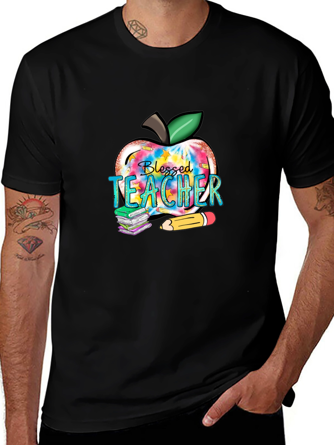 Variant 11 of Blessed Teacher Apple Graphic T-Shirt
