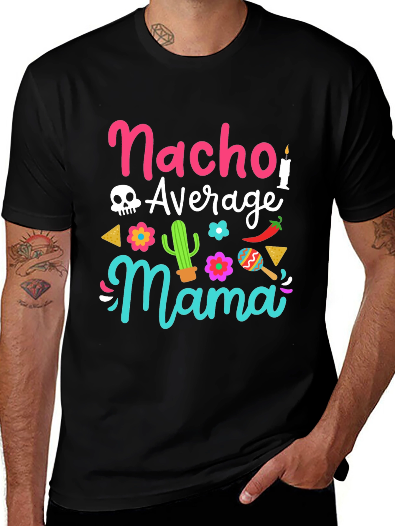 Variant 30 of Nacho Average Mama Graphic Tee