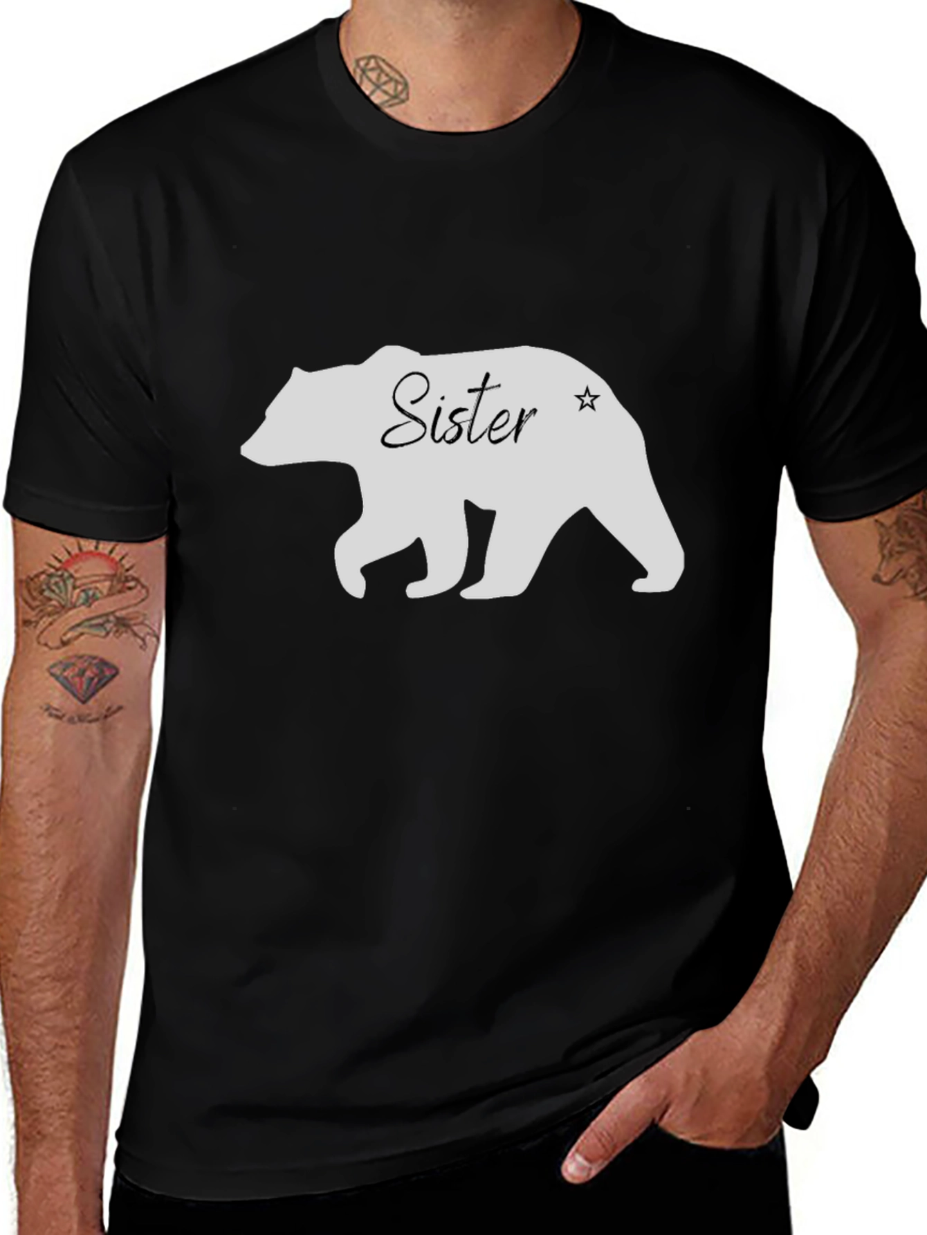 Variant 2 of Sister Bear Matching Family T-Shirt