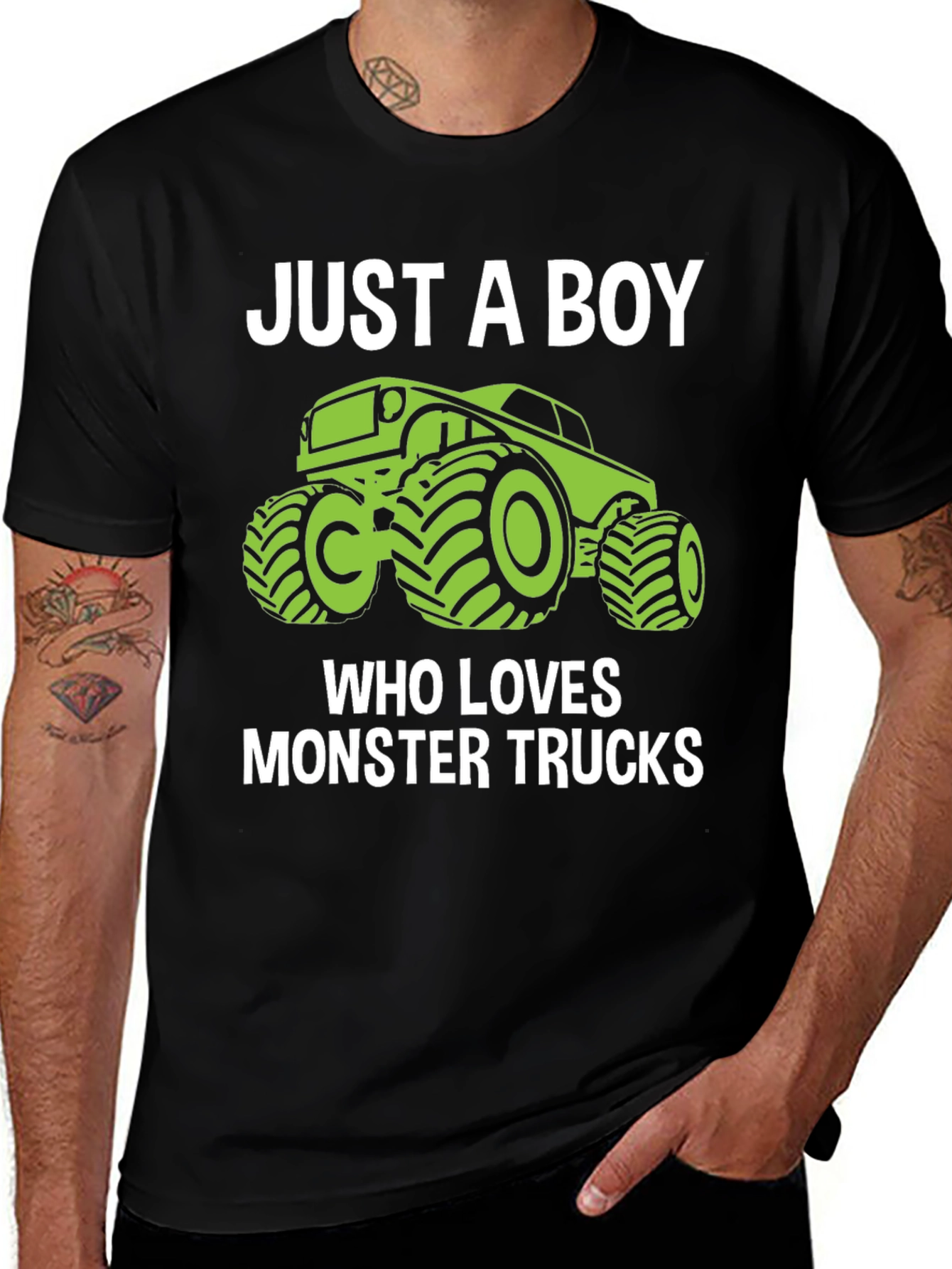 Variant 23 of Just A Boy Who Loves Monster Trucks T-Shirt