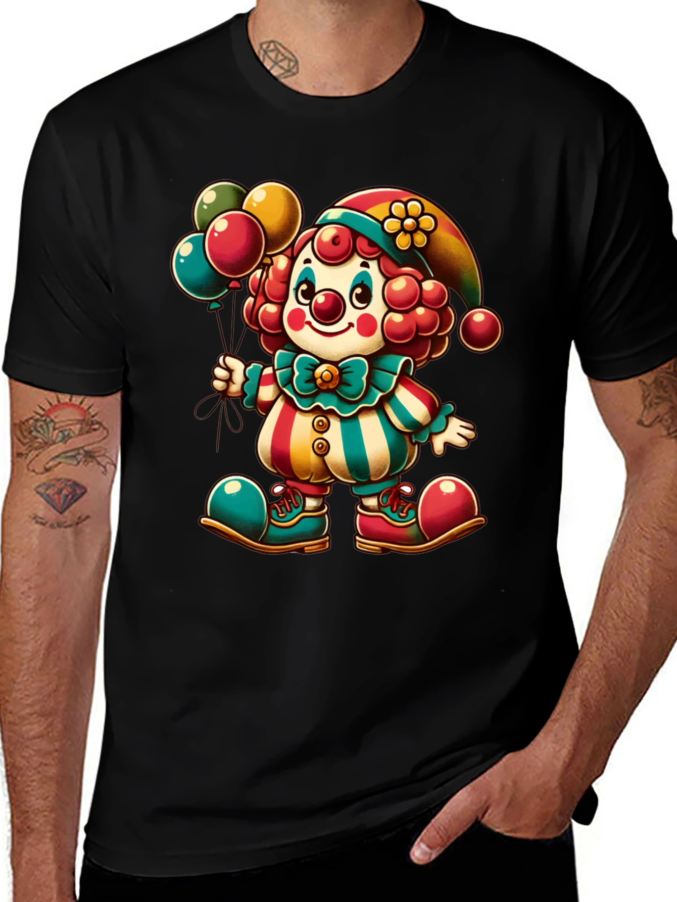 Clown Graphic Tee - Whimsical Design
