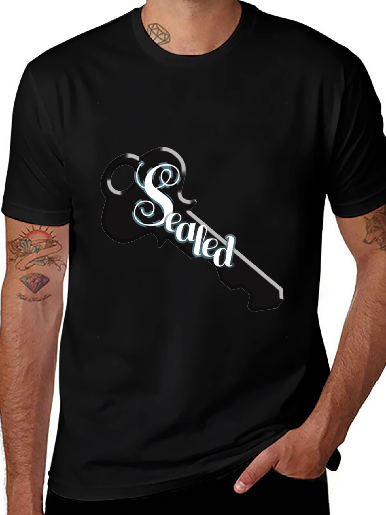 Sealed Key Black T-Shirt