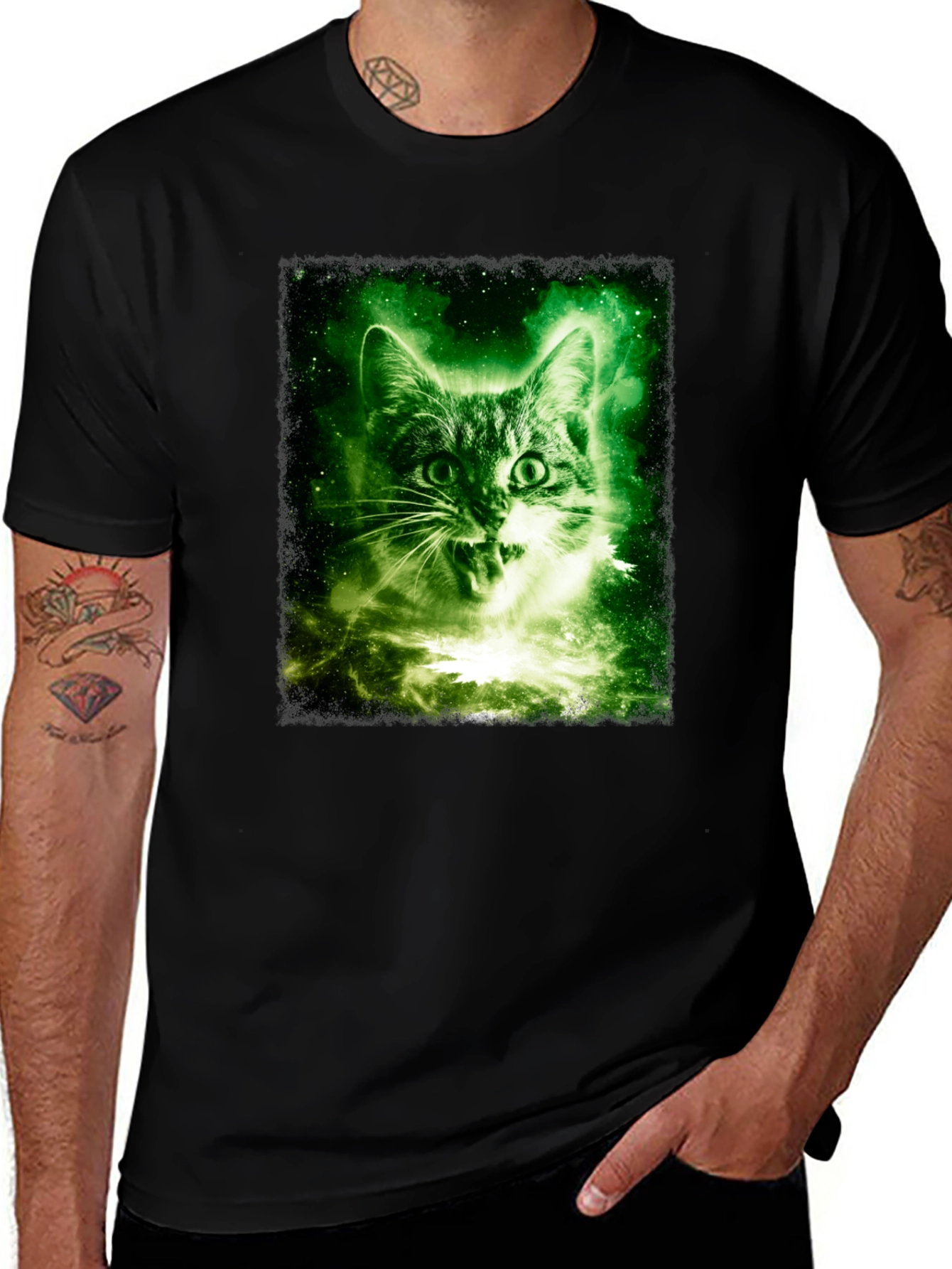Variant 13 of Cosmic Cat Graphic T-Shirt