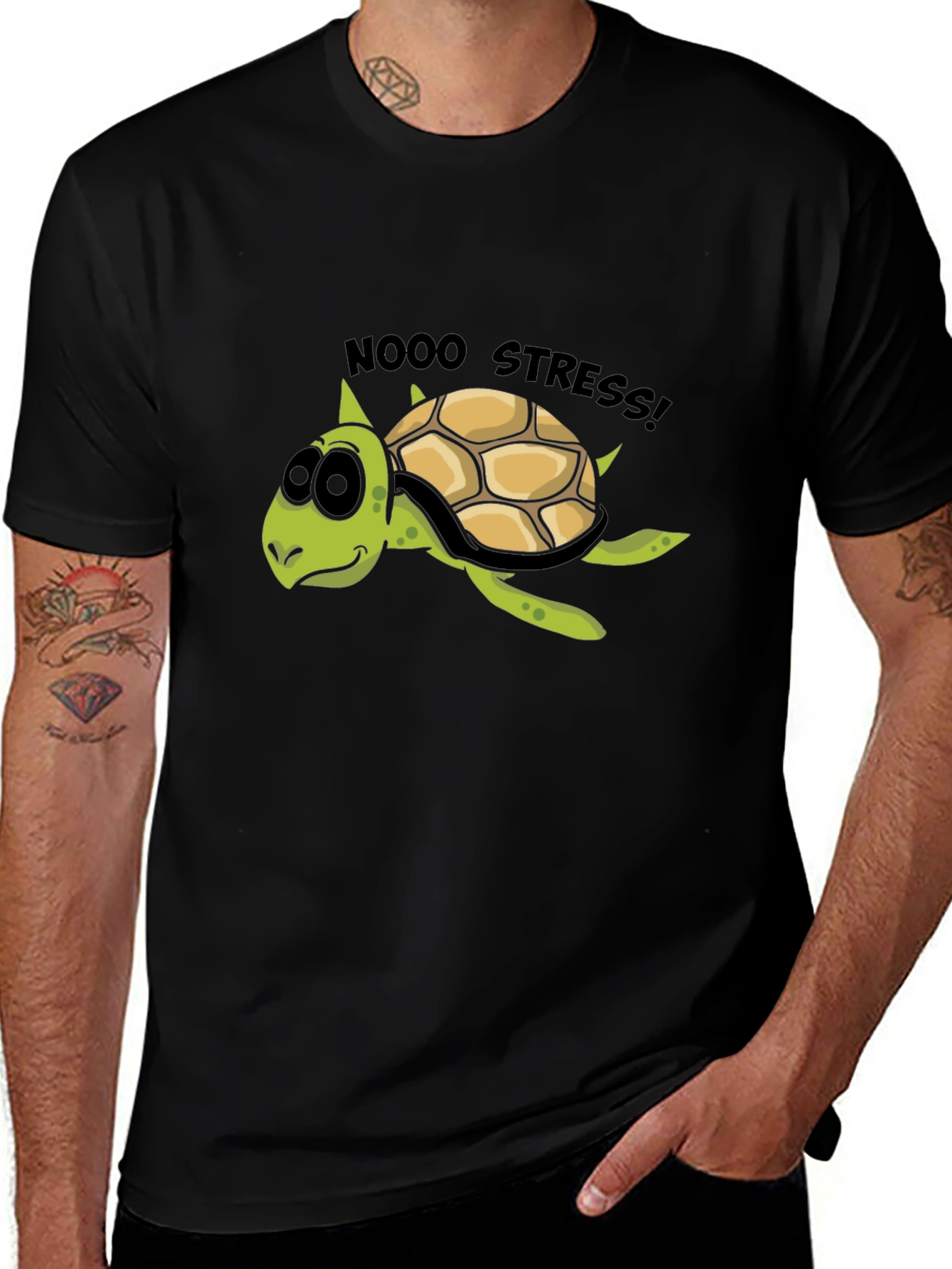 Variant 21 of No Stress Turtle Graphic Tee