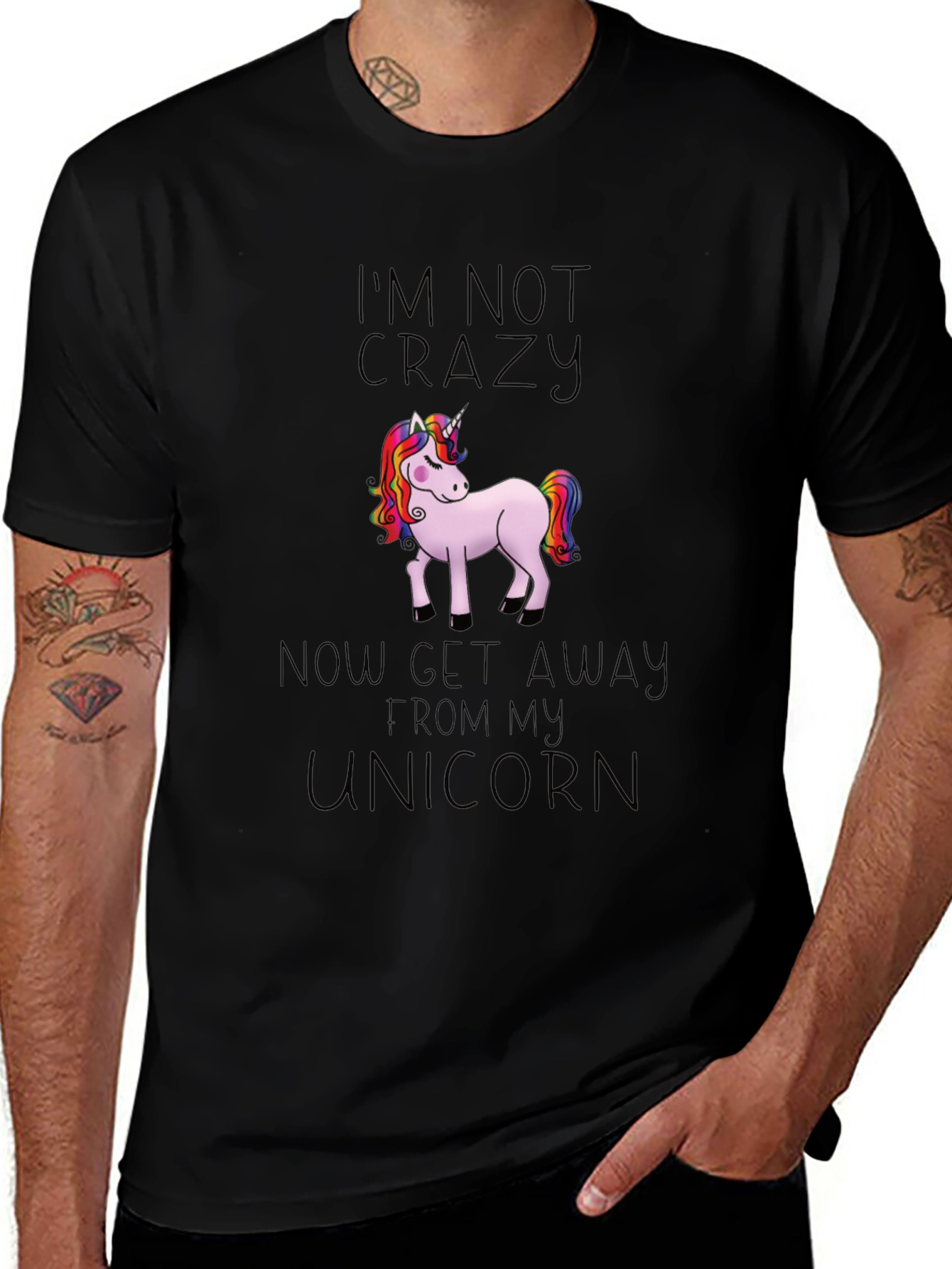 Variant 20 of I'm Not Crazy Unicorn Graphic T-Shirt