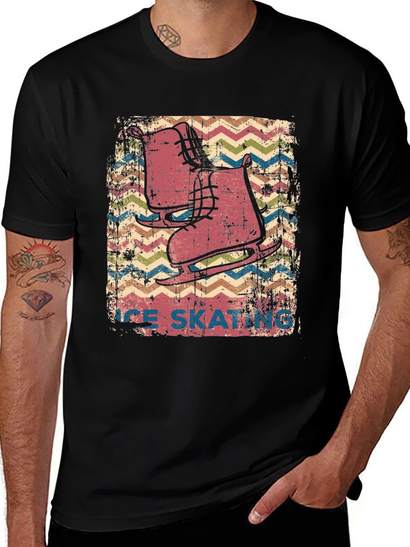 Variant 29 of Vintage Ice Skating Graphic Tee - Retro Style
