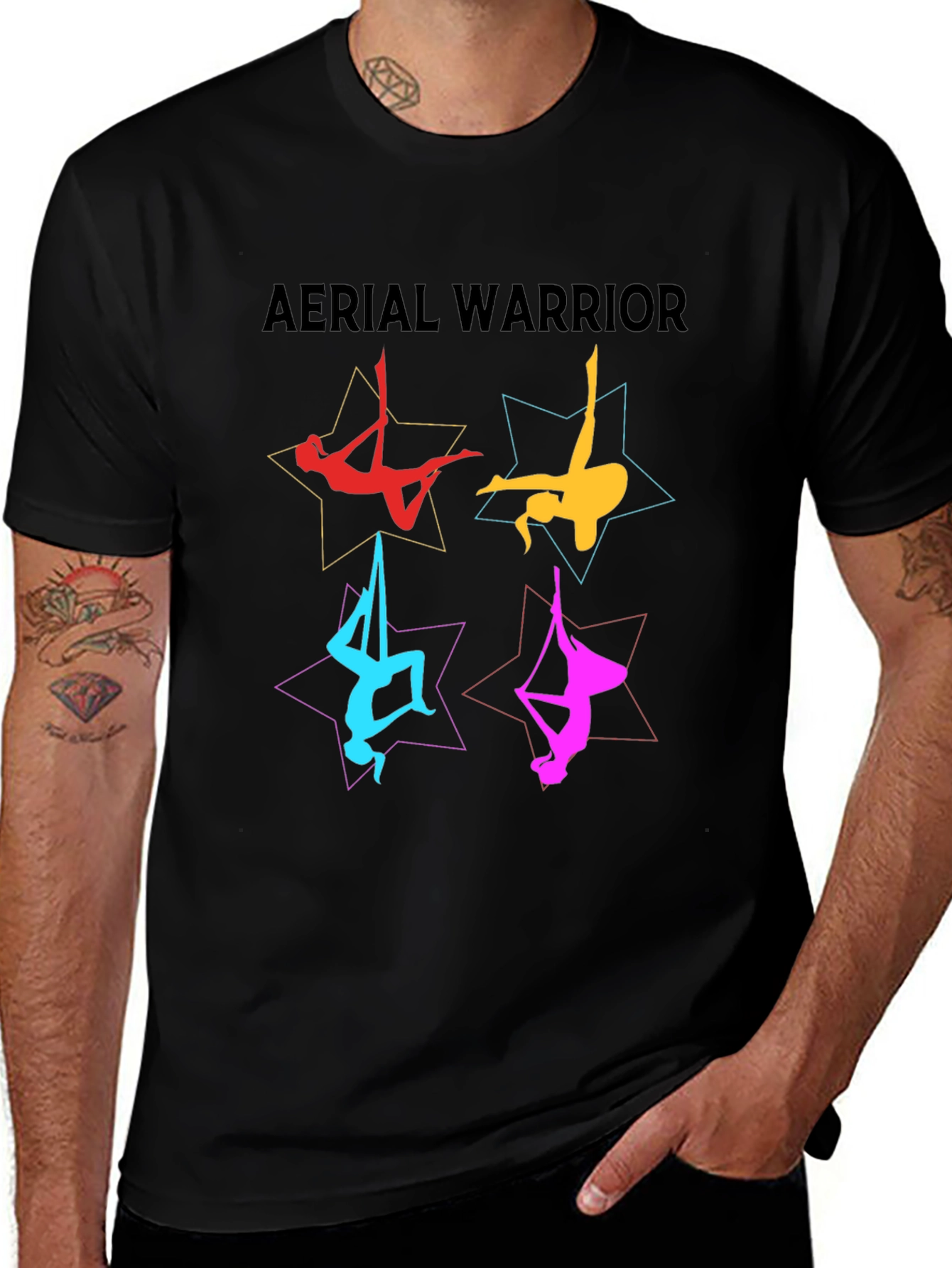 Aerial Warrior T-Shirt - Stylish Acrobatics Design