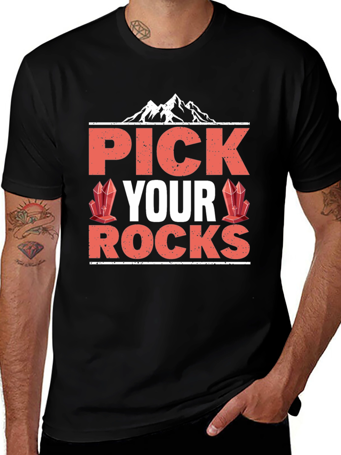 Variant 13 of Pick Your Rocks Graphic T-Shirt - Mineral Collecting Tee