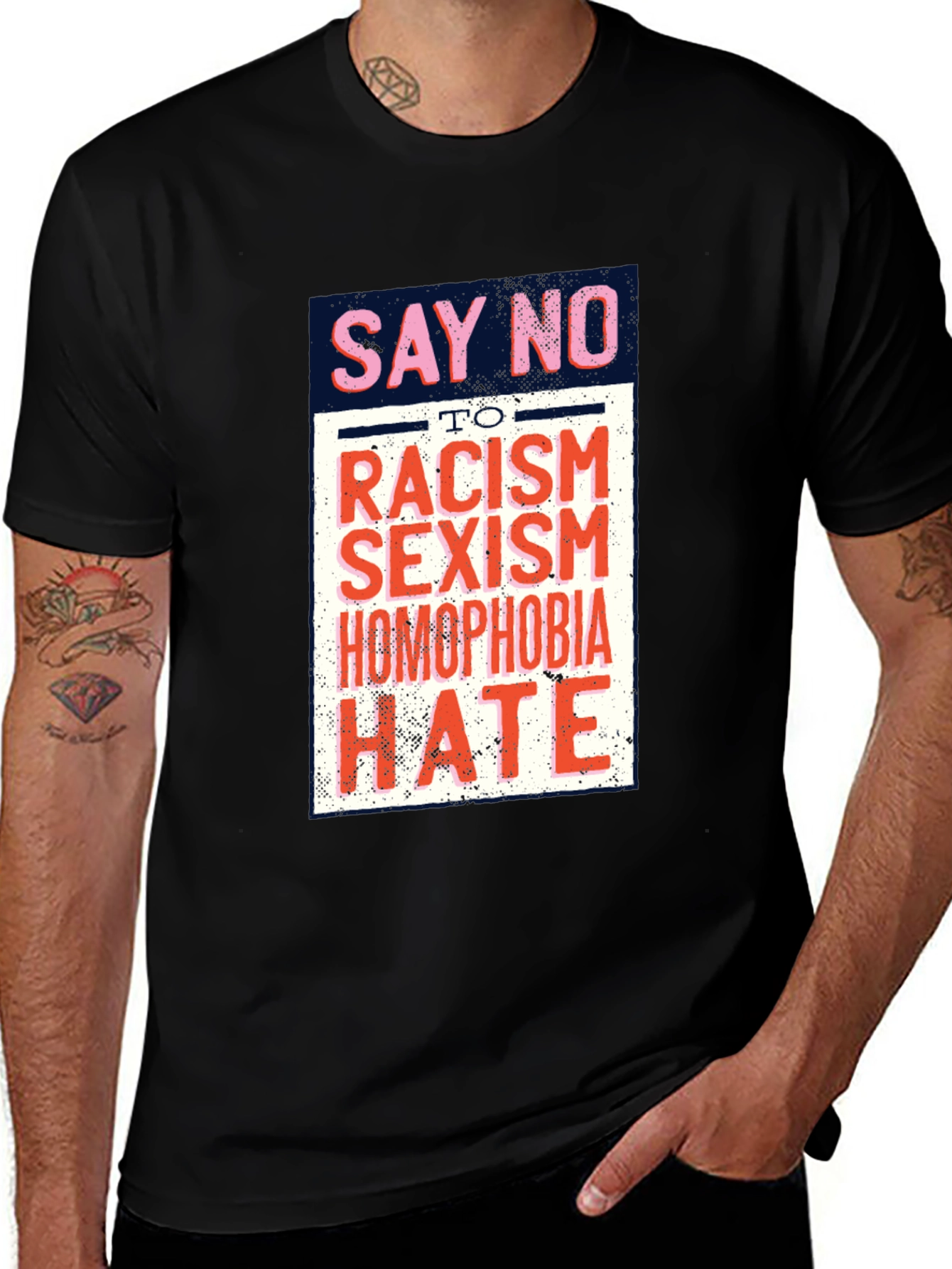 Variant 16 of Say No To Hate Graphic T-Shirt