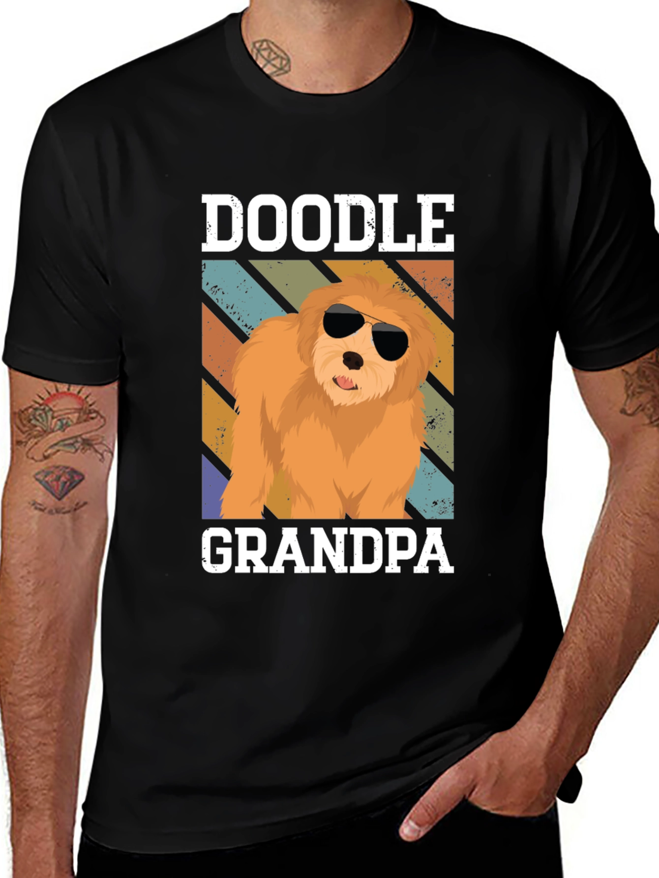 Variant 28 of Doodle Grandpa T-Shirt - Dog Lover Gift