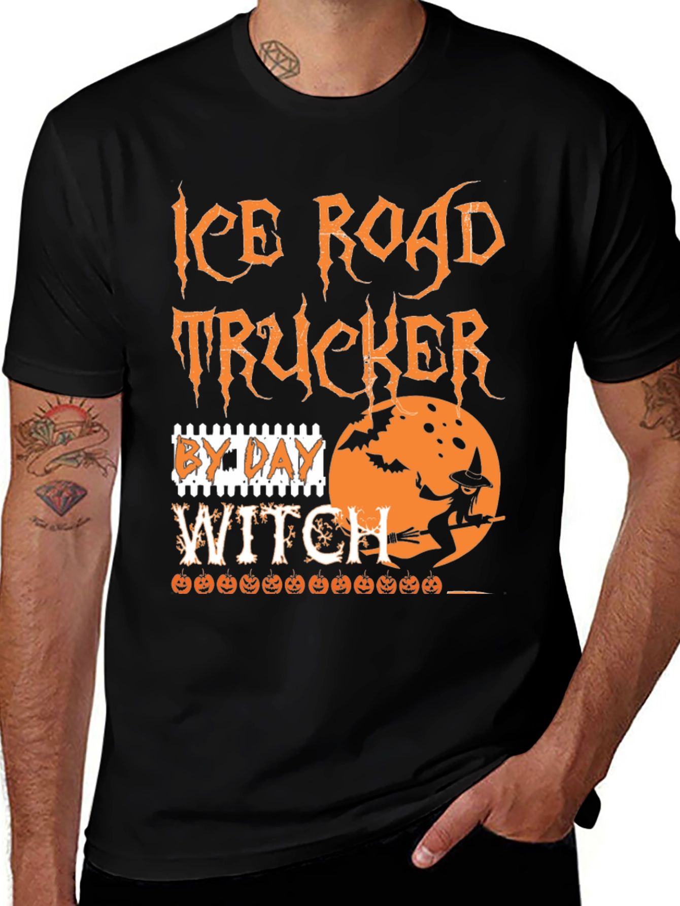 Variant 26 of Ice Road Trucker By Day Witch T-Shirt Halloween