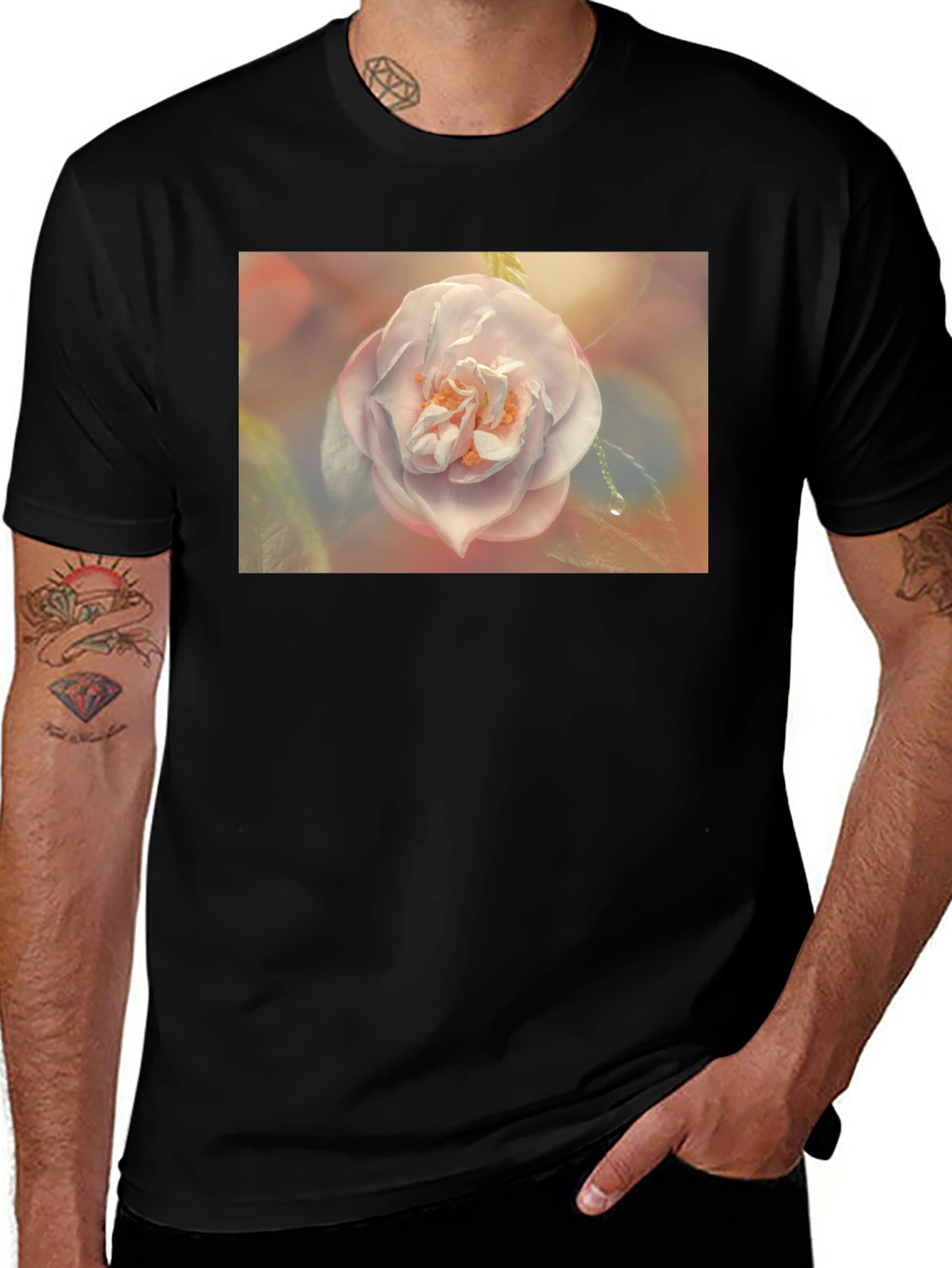Variant 22 of Floral Graphic T-Shirt - Soft Bloom Design