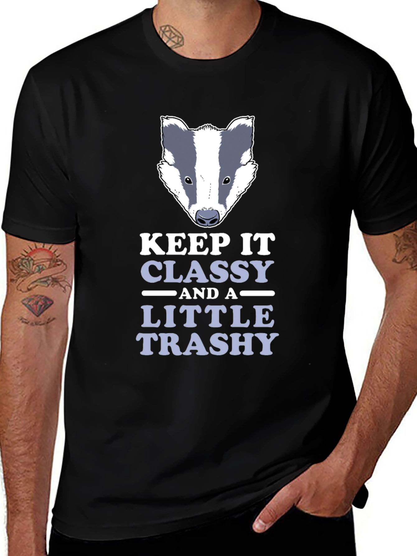Variant 30 of Keep It Classy Badger Graphic T-Shirt