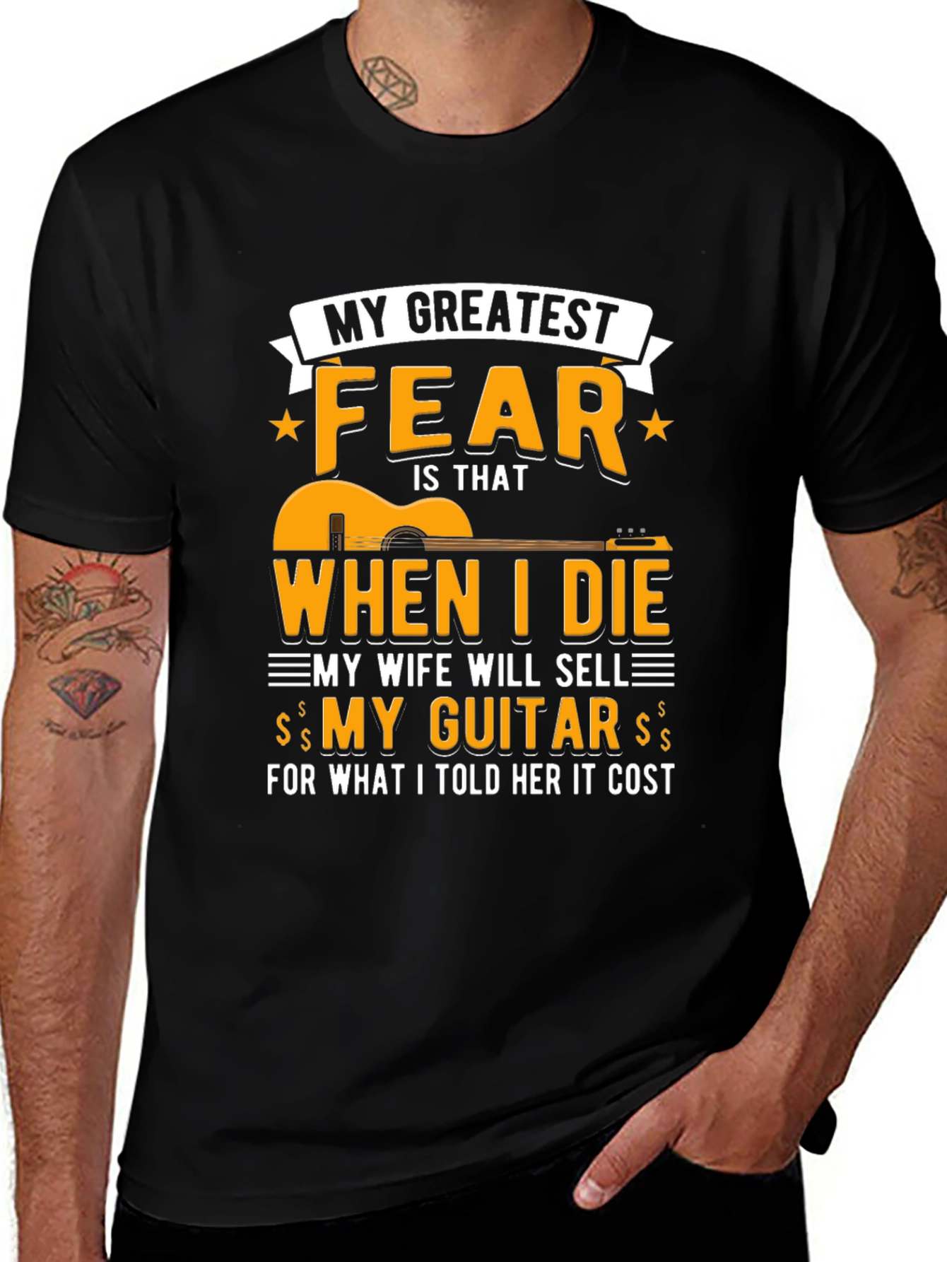 Variant 24 of Guitar Lover T-Shirt: My Greatest Fear Humor Tee