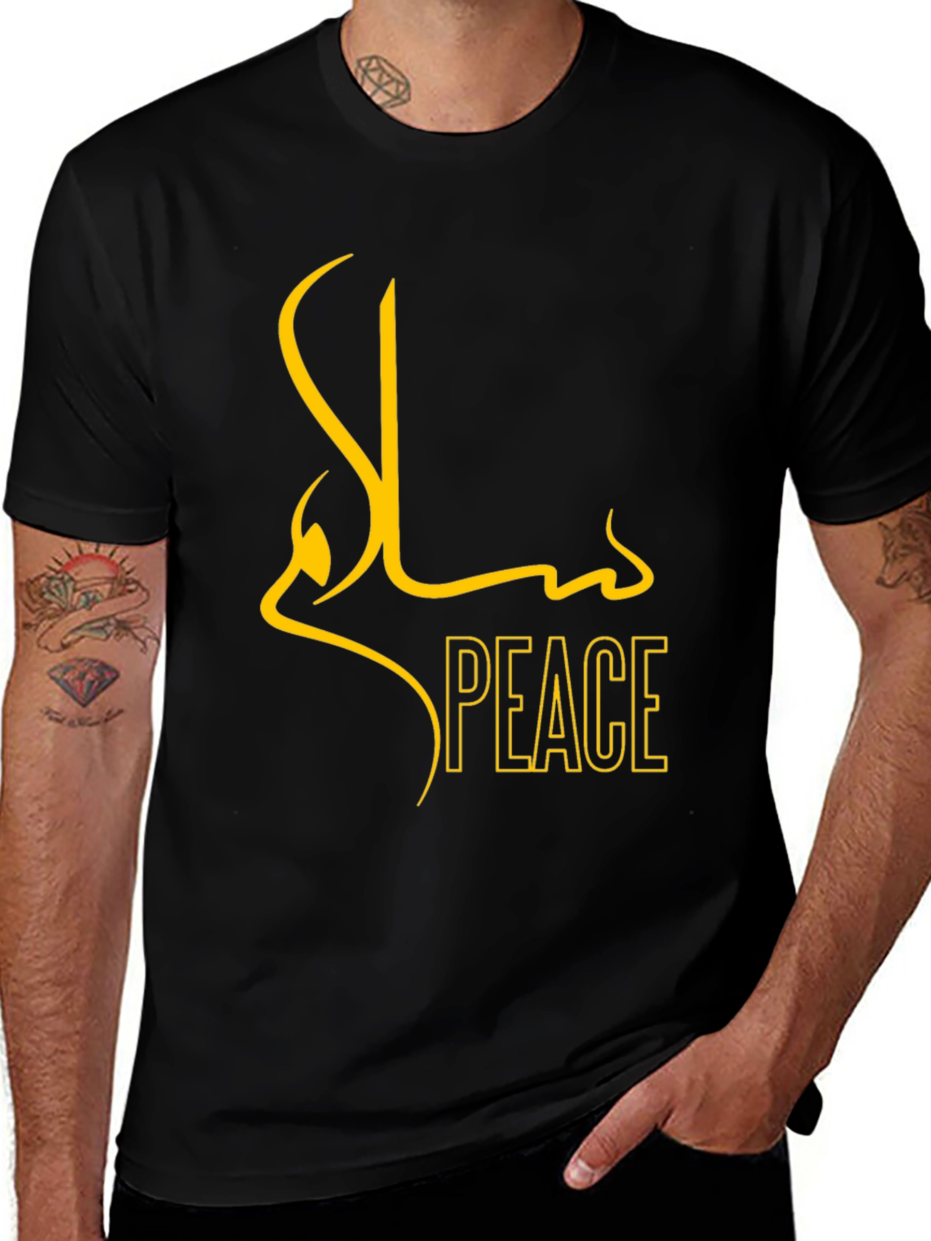 Variant 11 of Peace in Arabic T-Shirt - Stylish Graphic Tee