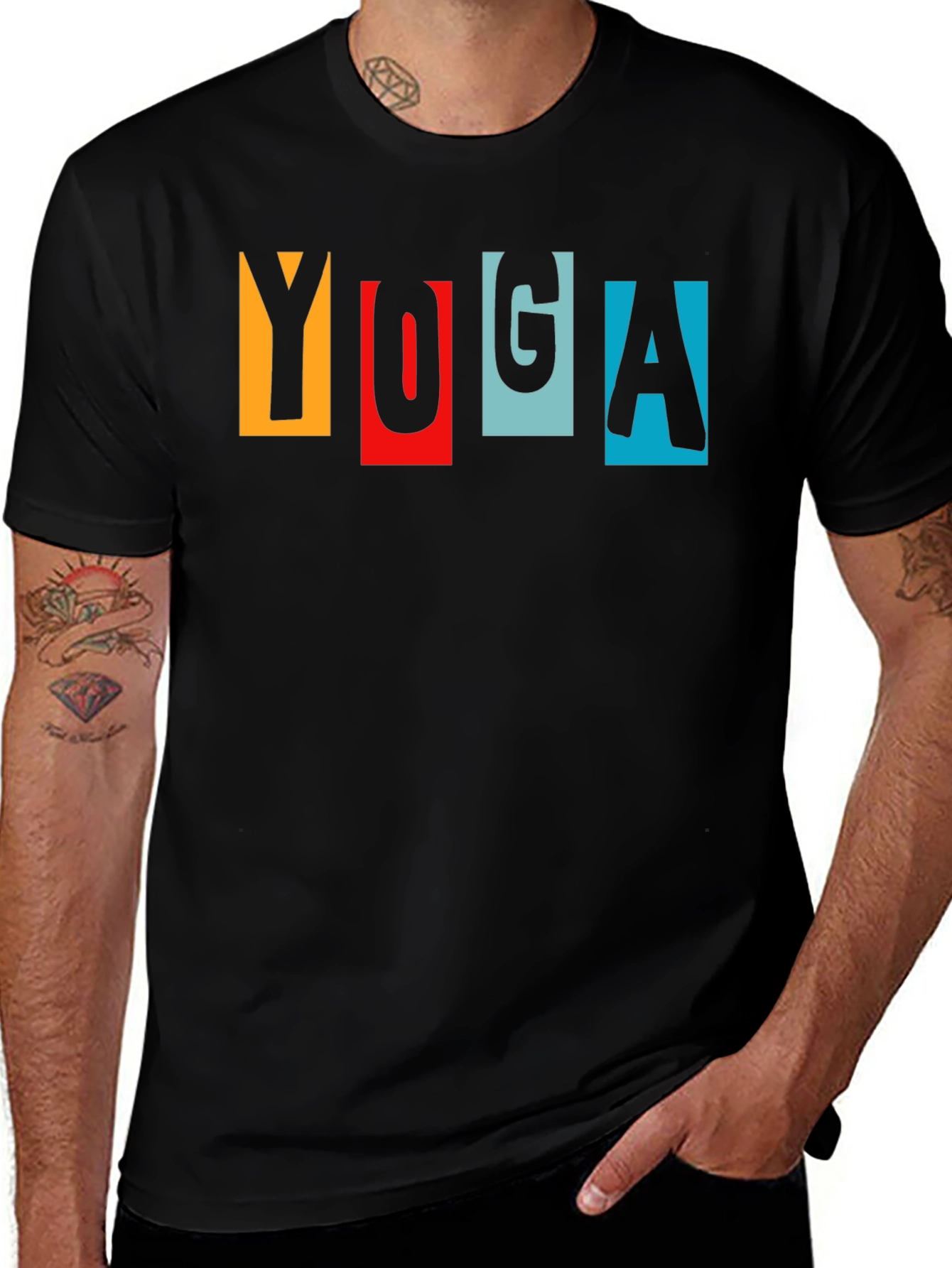 Variant 15 of Yoga Retro T-Shirt - Colorful Design