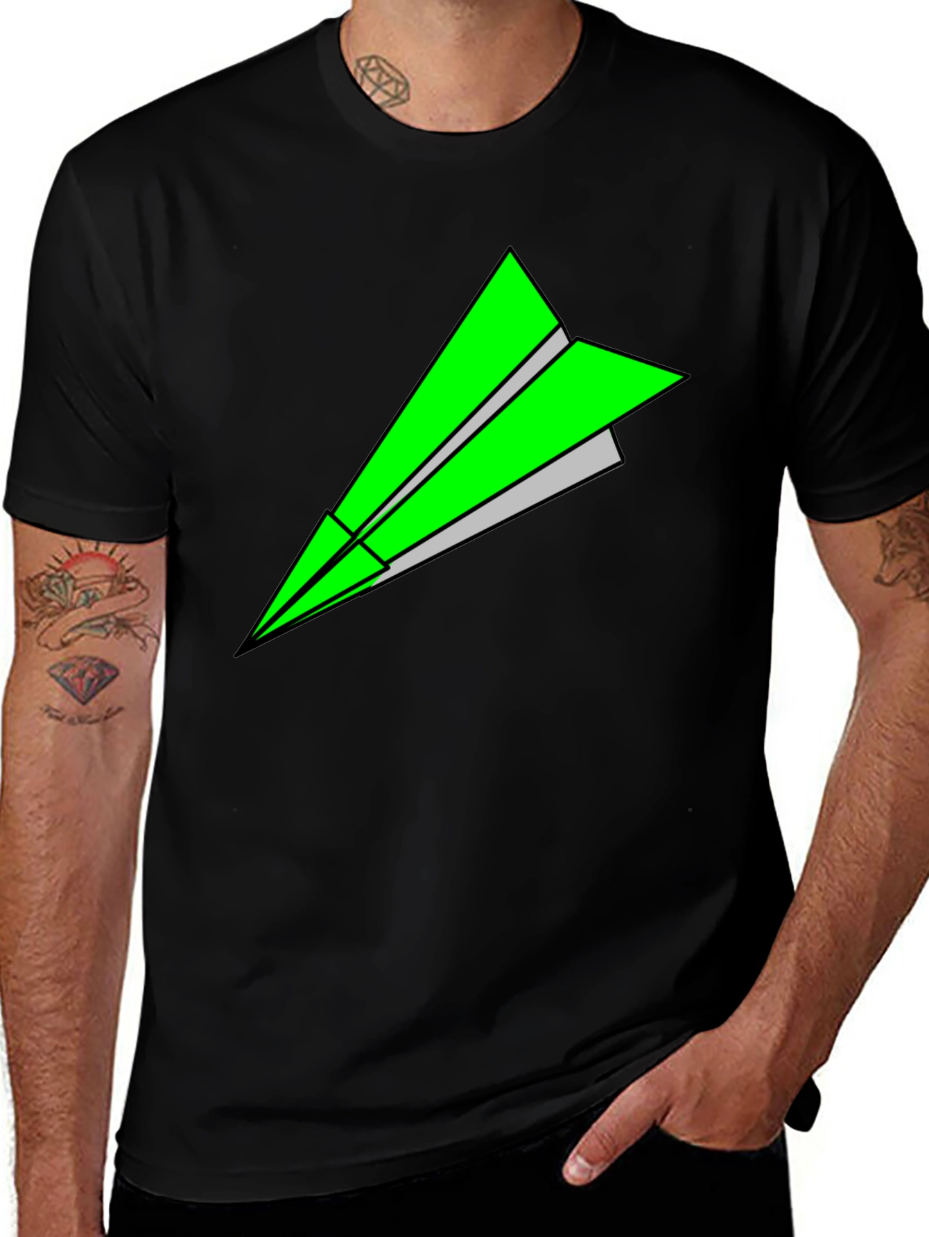 Variant 25 of Paper Plane Graphic T-Shirt - Modern Minimalist Design