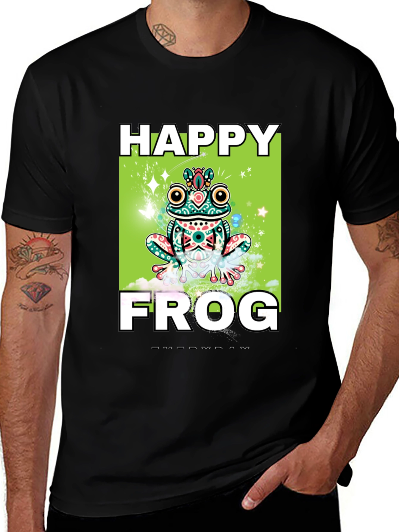 Variant 4 of Happy Frog Graphic Tee - Everyday Wear