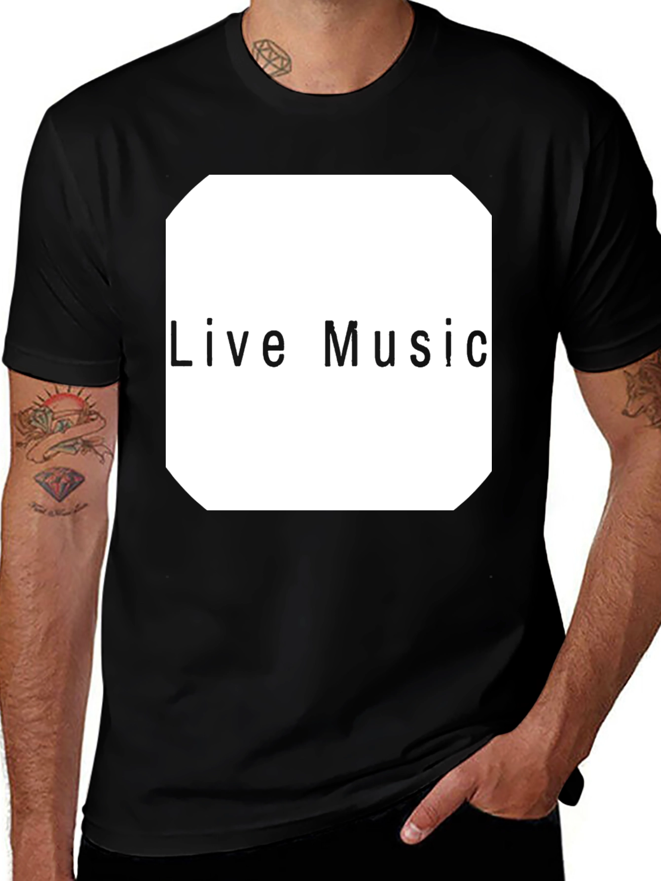 Live Music Graphic T-Shirt - Mens Short Sleeve Tee
