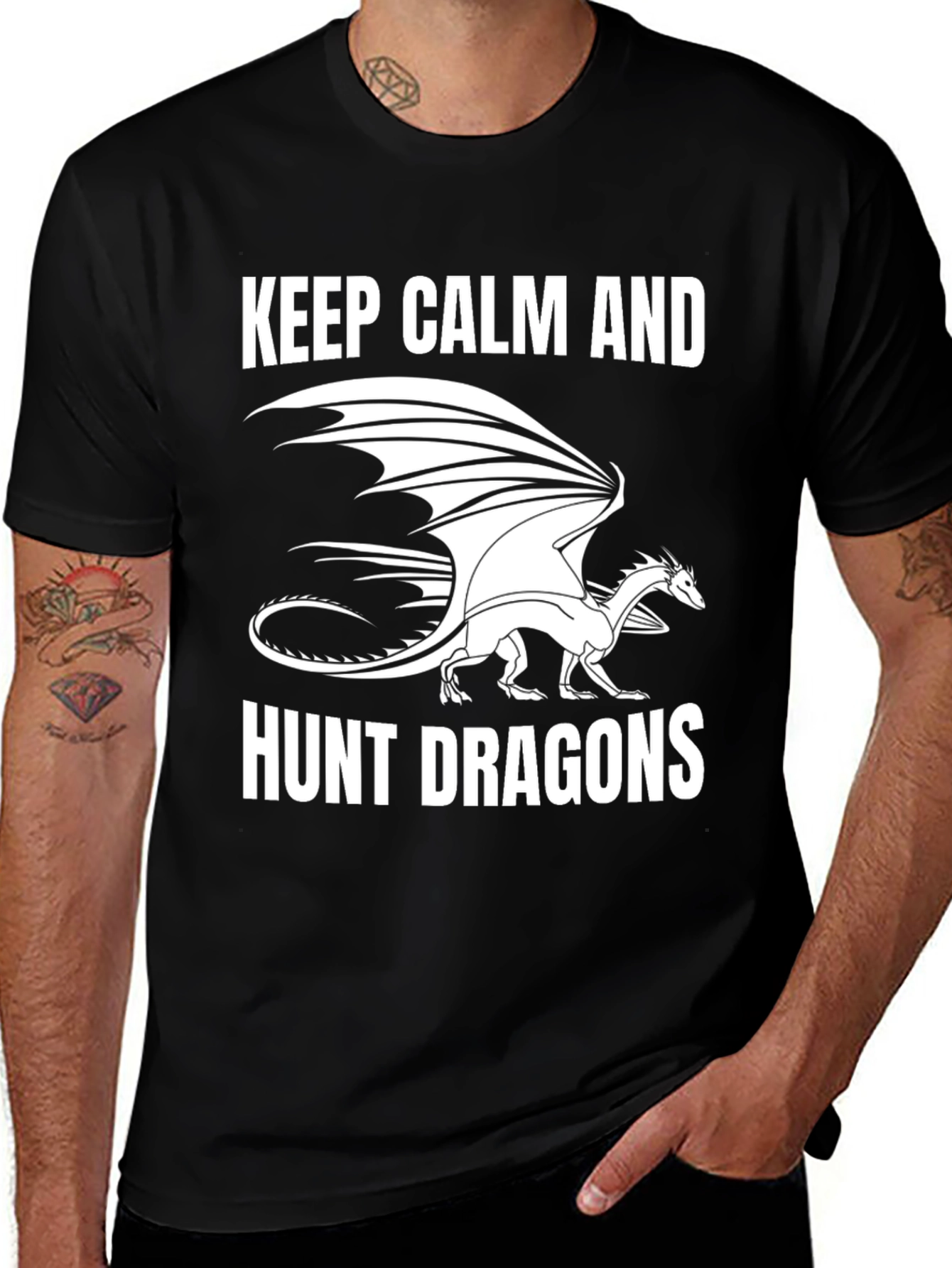Variant 13 of Keep Calm and Hunt Dragons T-Shirt