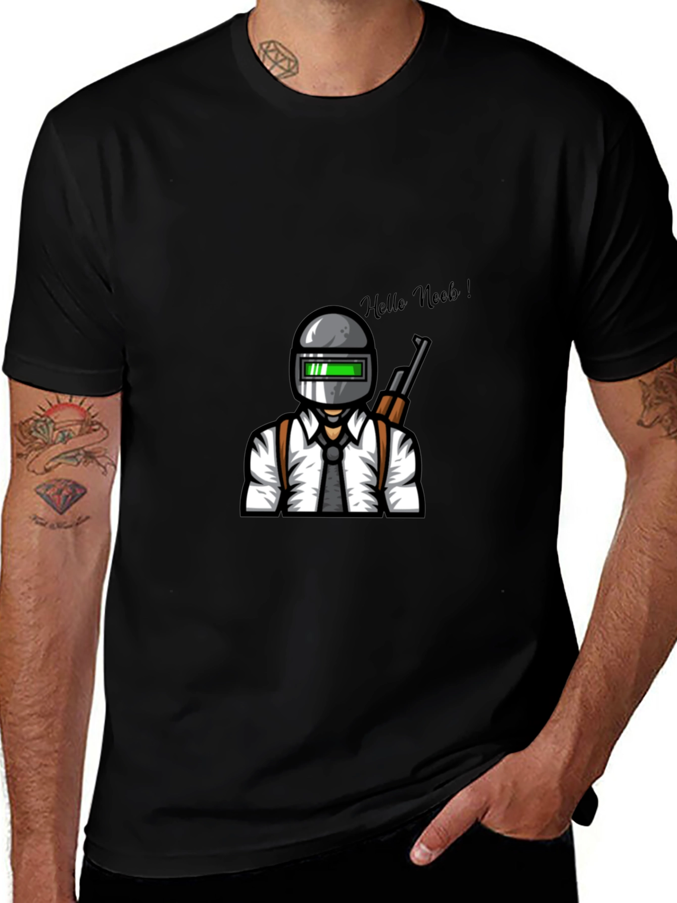 Variant 21 of Gamer Style Black T-Shirt - PUBG Design