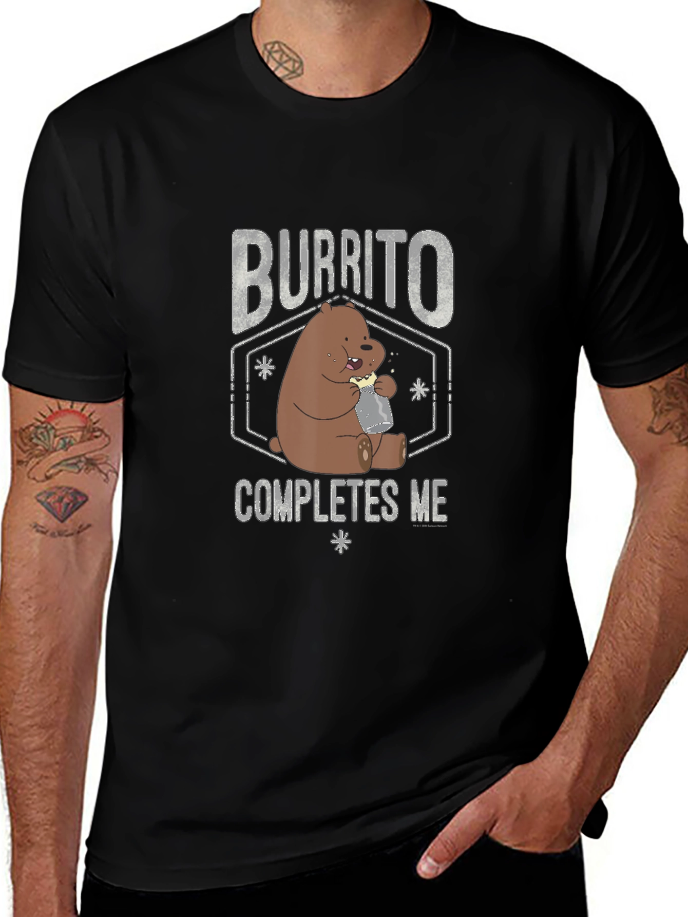 Variant 9 of Burrito Completes Me T-Shirt Funny Bear Tee