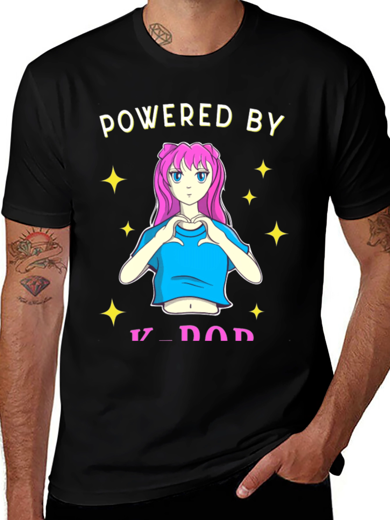 Variant 18 of Powered by K-POP Anime T-Shirt